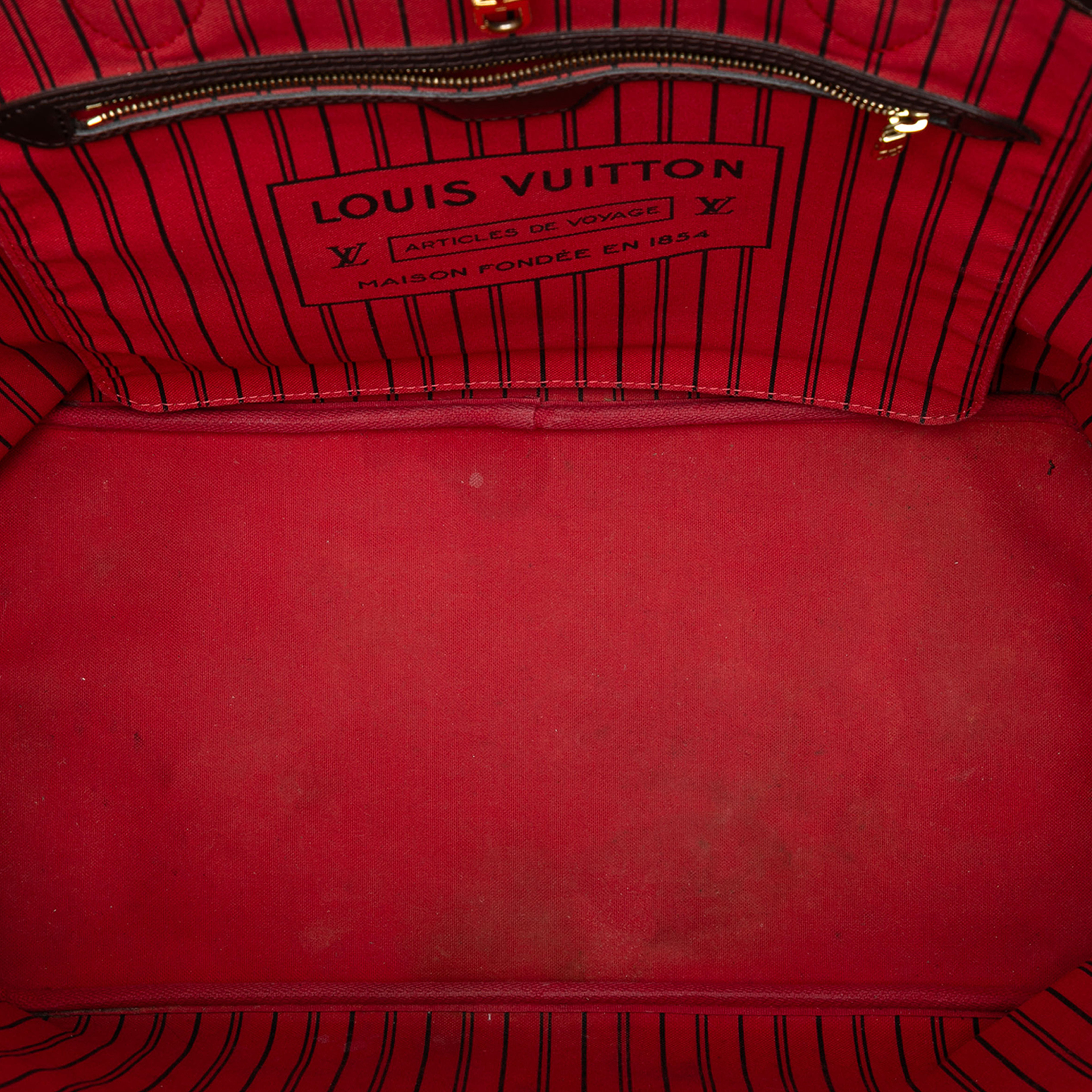 Louis Vuitton Damier Ebene Neverfull Gm, från Luxclusif, i färgen brown. Klicka för att öppna bilden i stort format