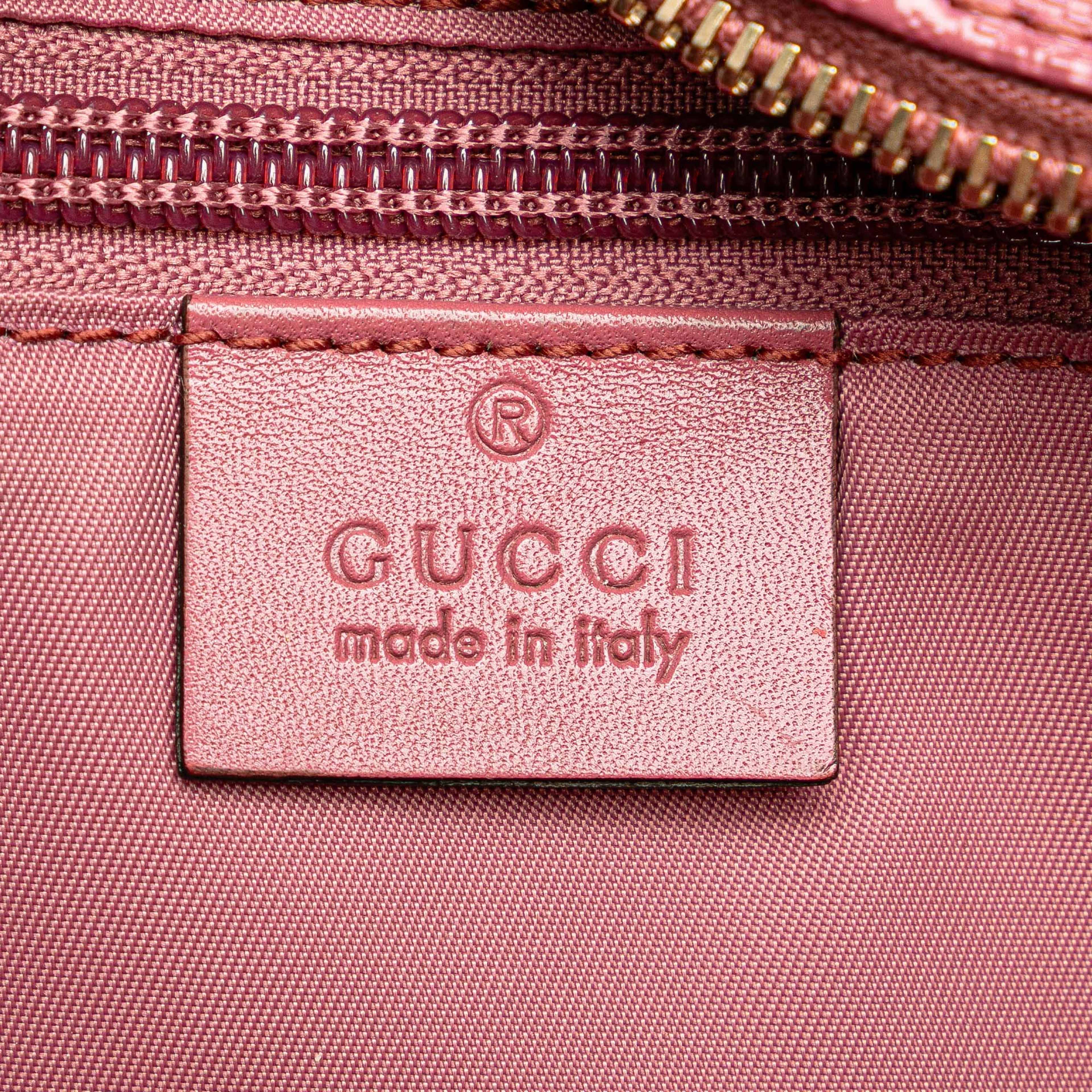 Gucci Small Gg Imprime Joy Tote, från Luxclusif, i färgen pink. Klicka för att öppna bilden i stort format