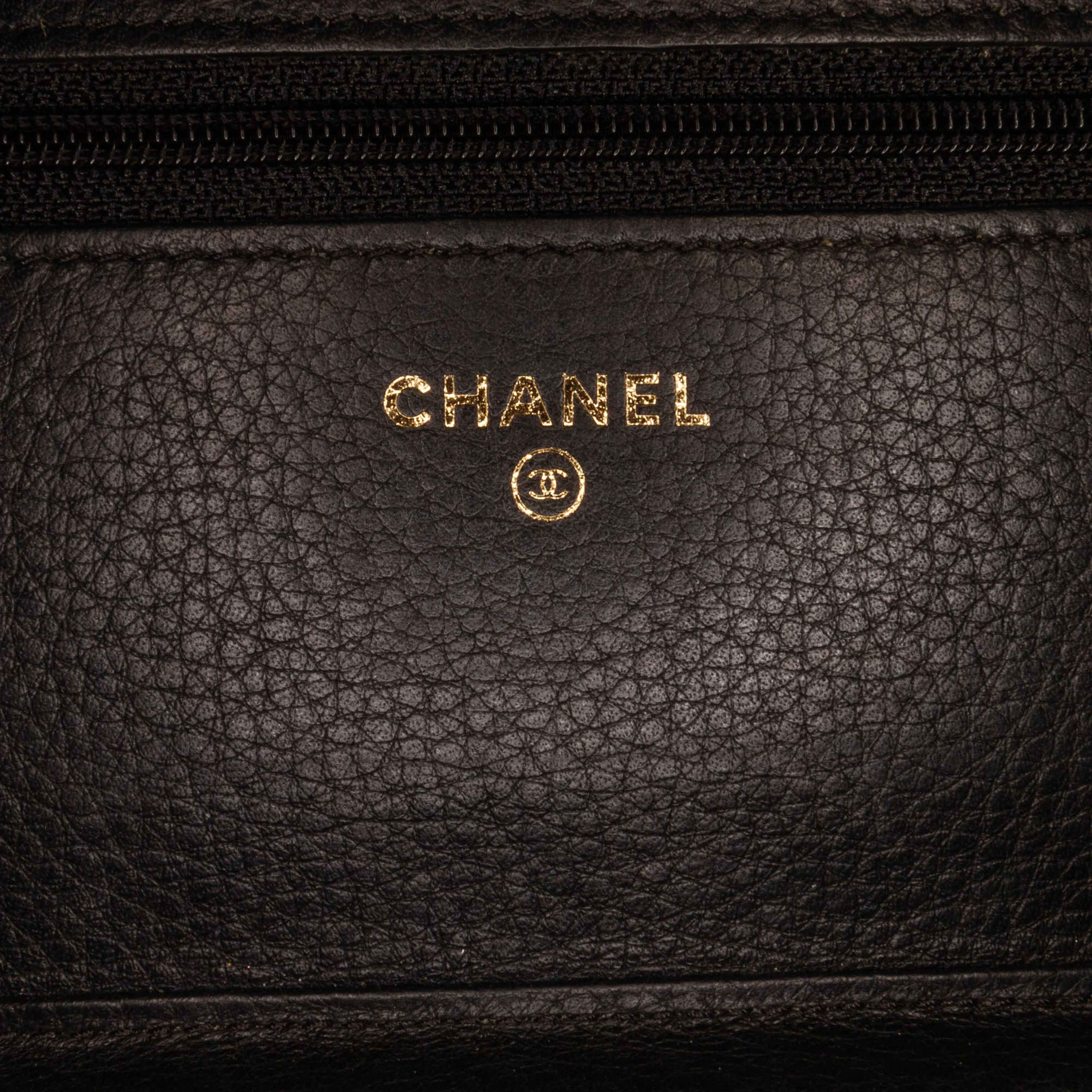 Chanel Studded Leather Wallet On Chain