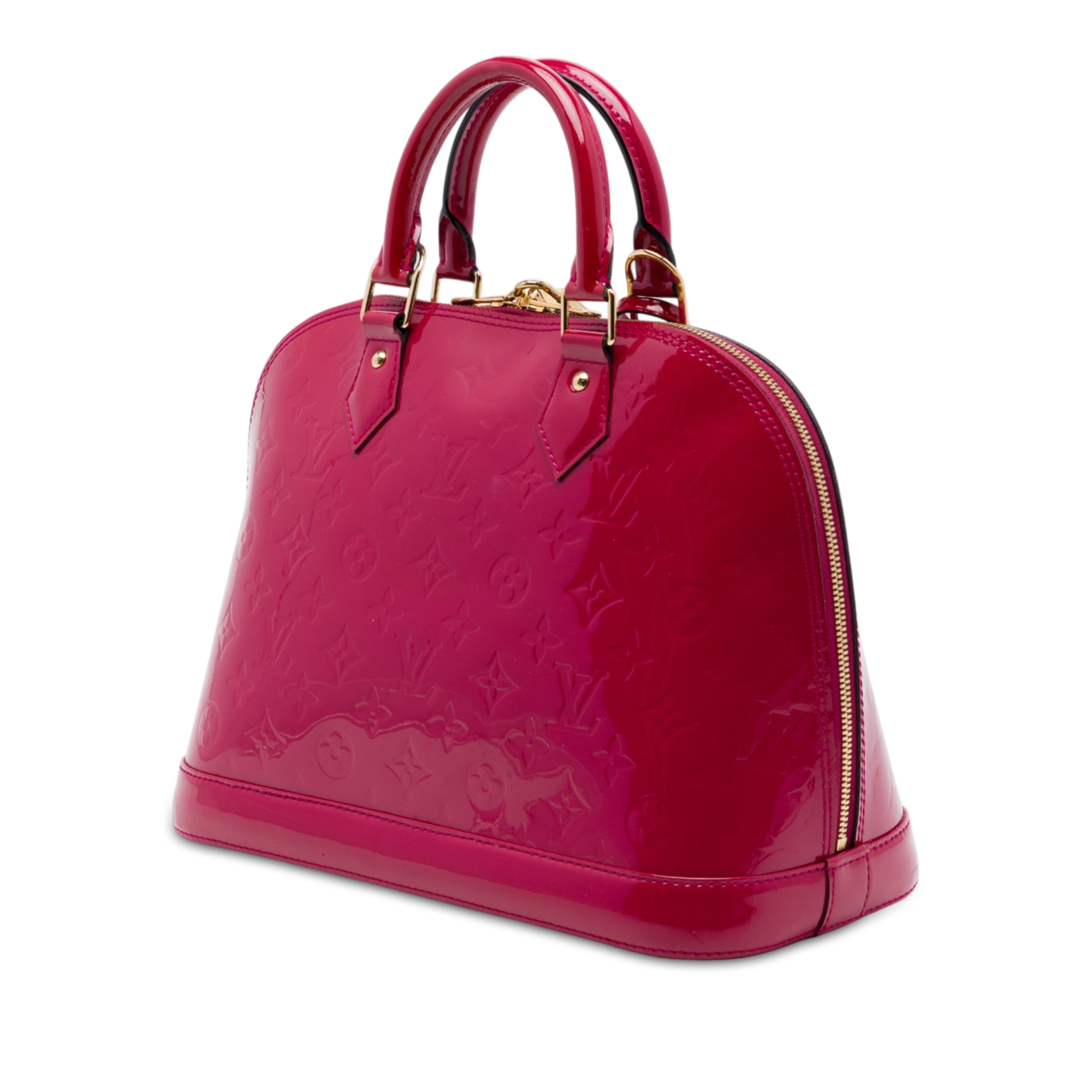 Louis Vuitton Monogram Vernis Alma Pm, från Luxclusif, i färgen rosa. Klicka för att öppna bilden i stort format