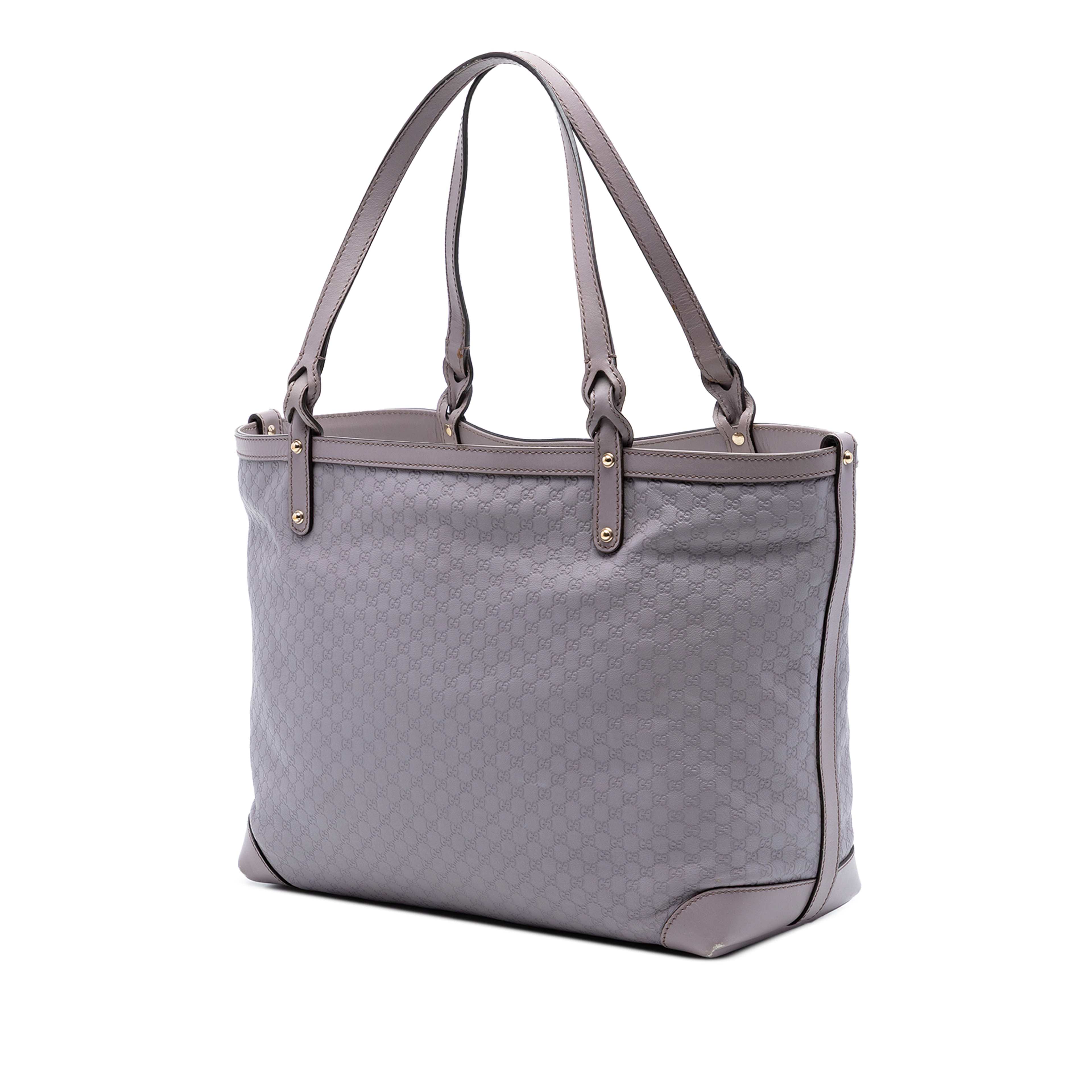 Gucci Medium Microguccissima Craft Tote, från Luxclusif, i färgen purpur. Klicka för att öppna bilden i stort format