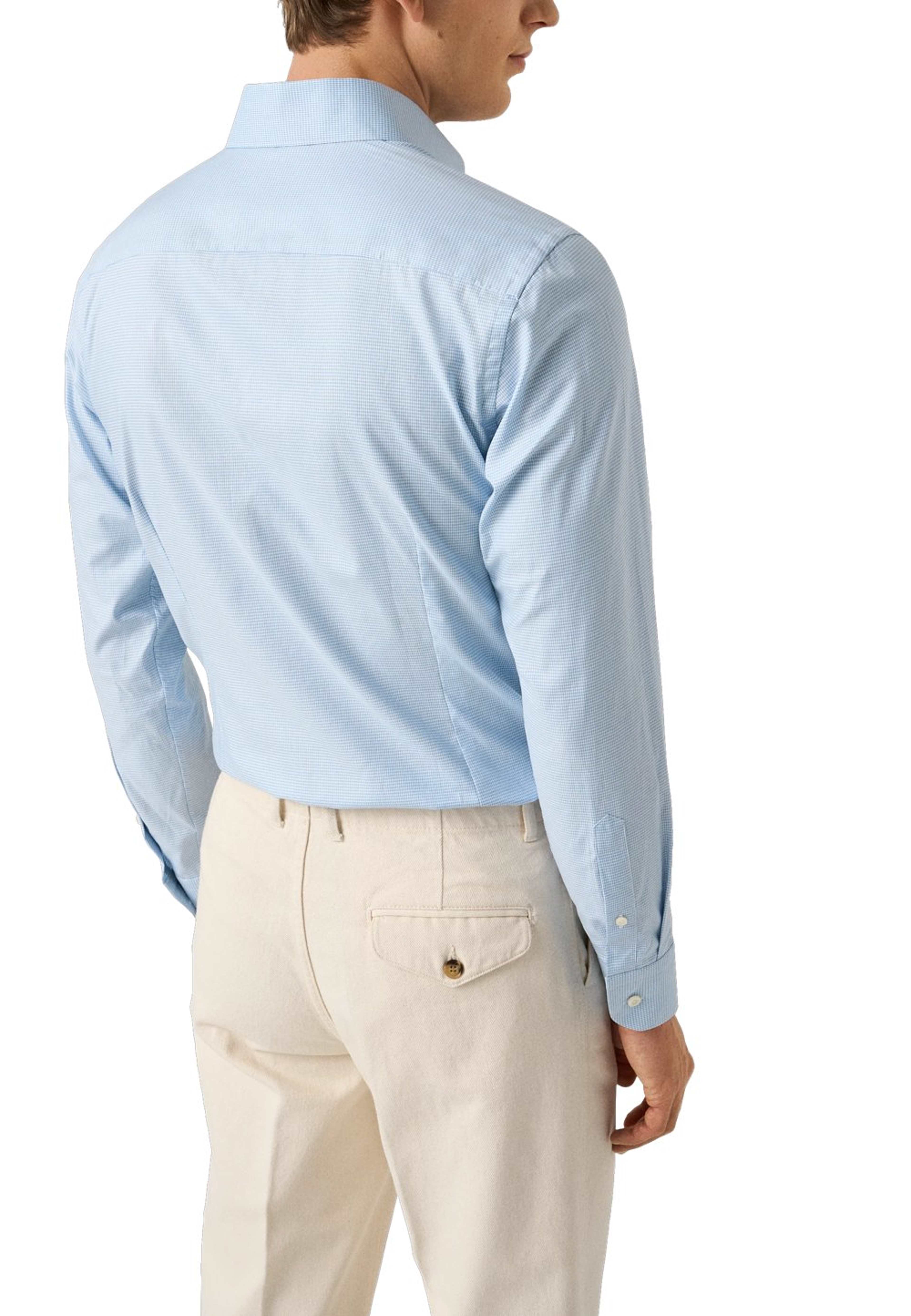 Rutig Skjorta I Signature Oxford Contemporary Fit