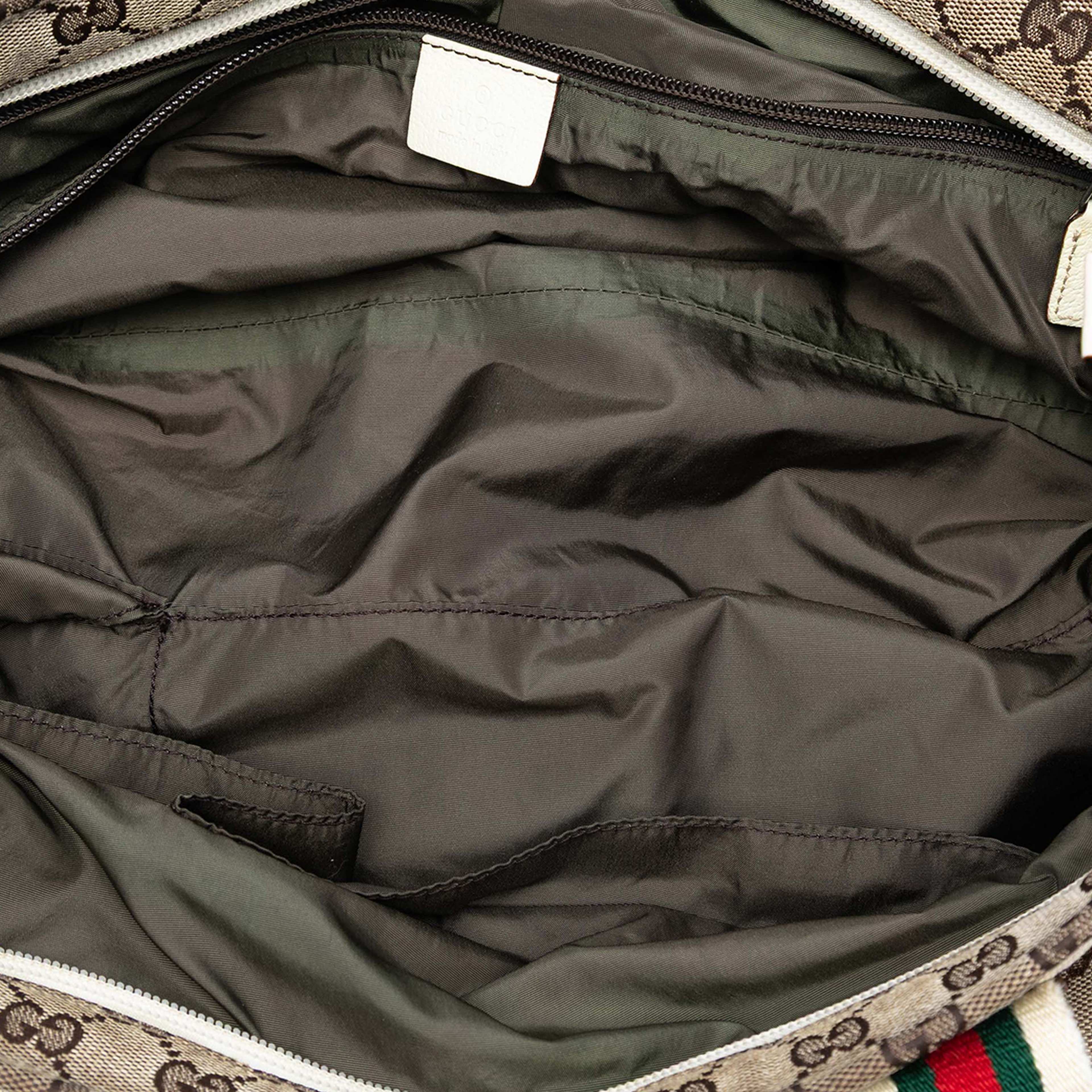 Gucci Gg Canvas Web Tote, från Luxclusif, i färgen beige. Klicka för att öppna bilden i stort format