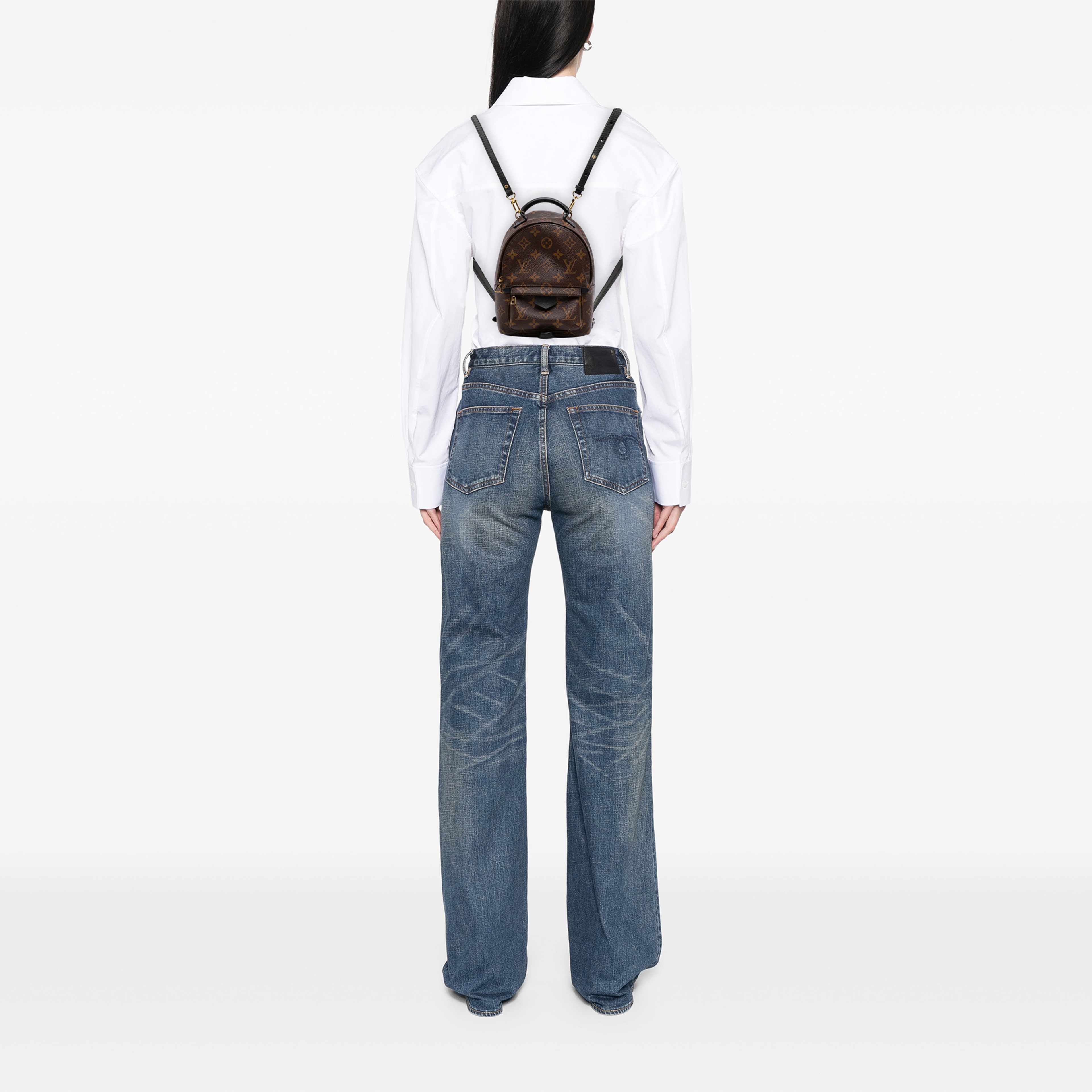 Louis Vuitton Monogram Mini Palm Springs, från Luxclusif, i färgen brun. Klicka för att öppna bilden i stort format