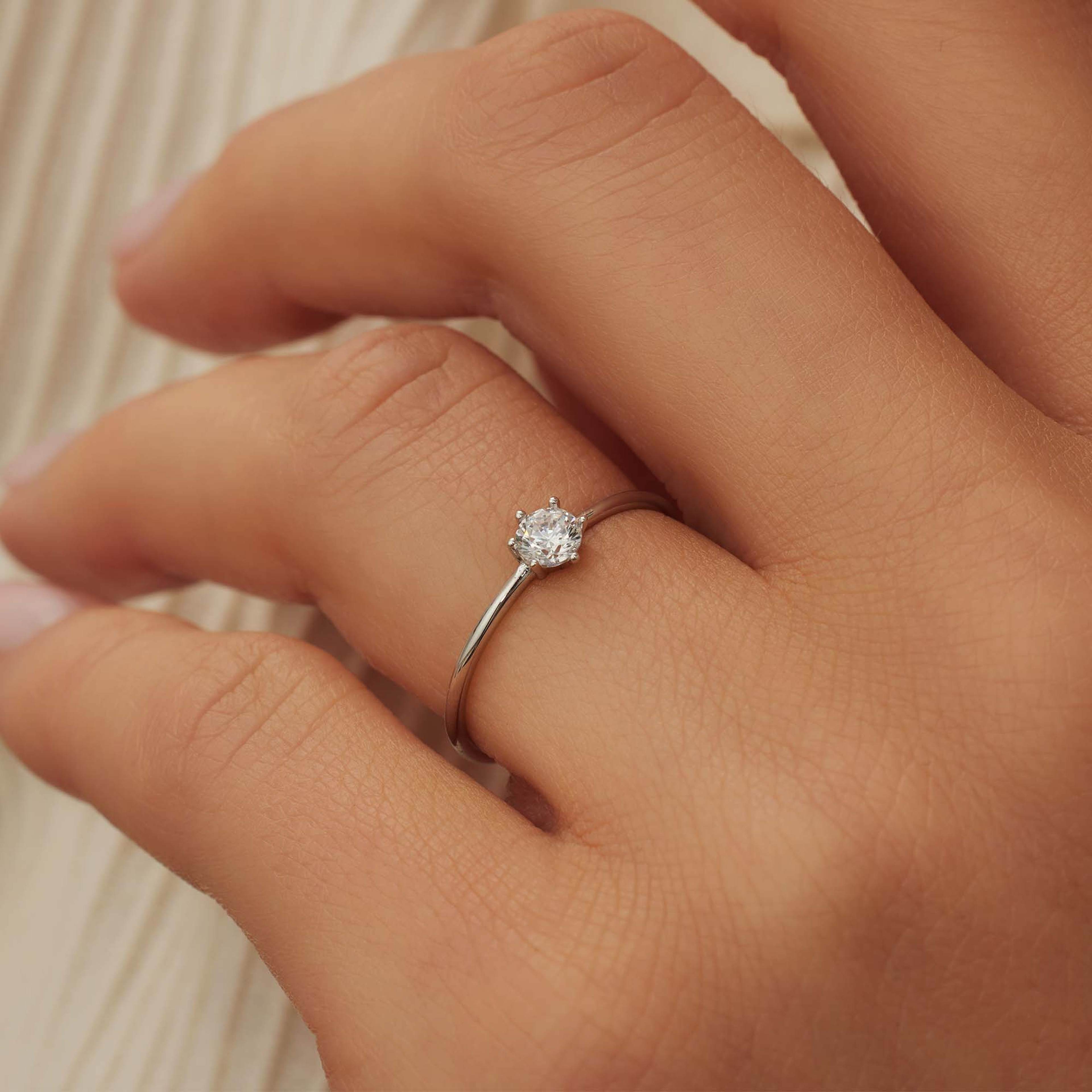 Isabel Bernard 14 Karat White Gold Ring