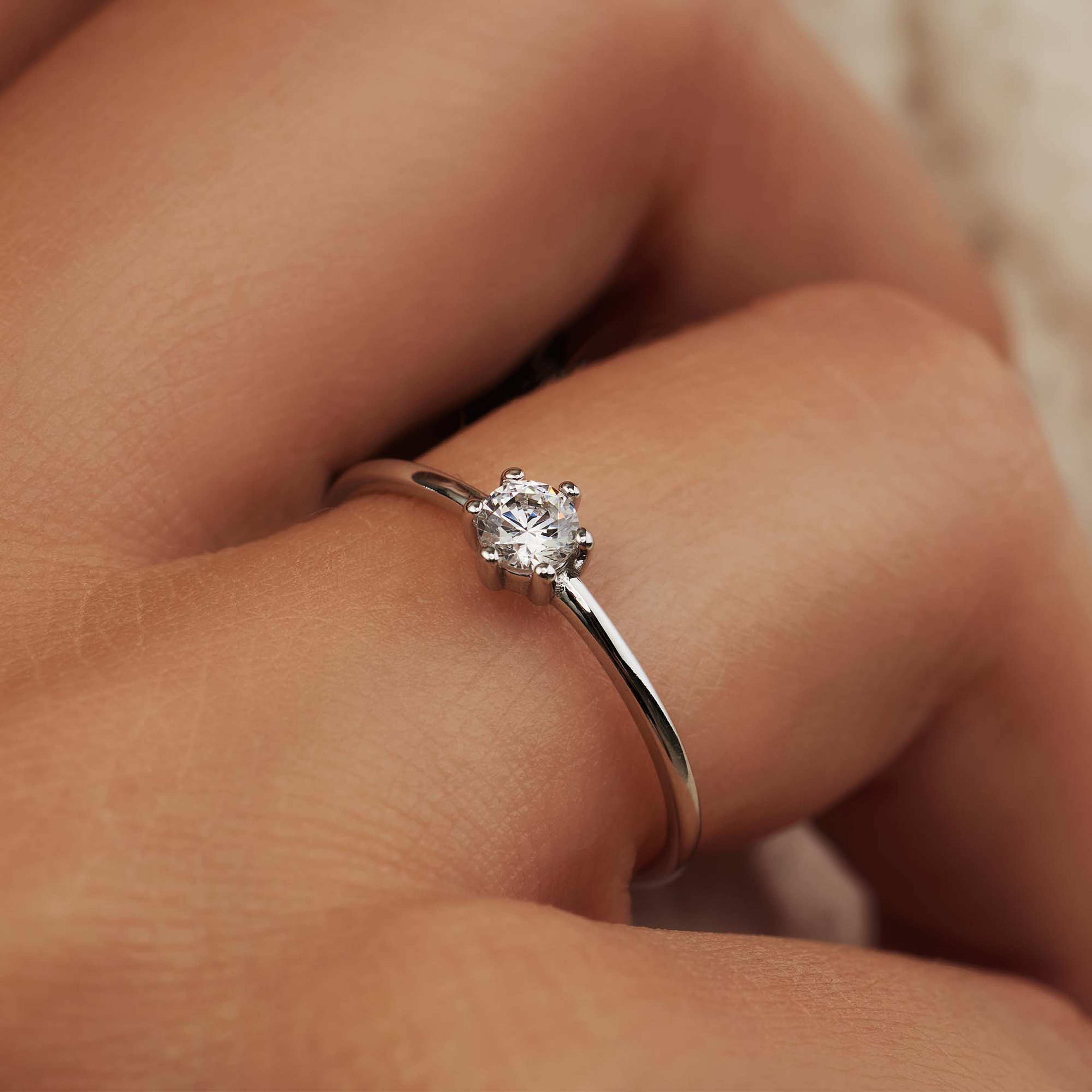 Isabel Bernard 14 Karat White Gold Ring