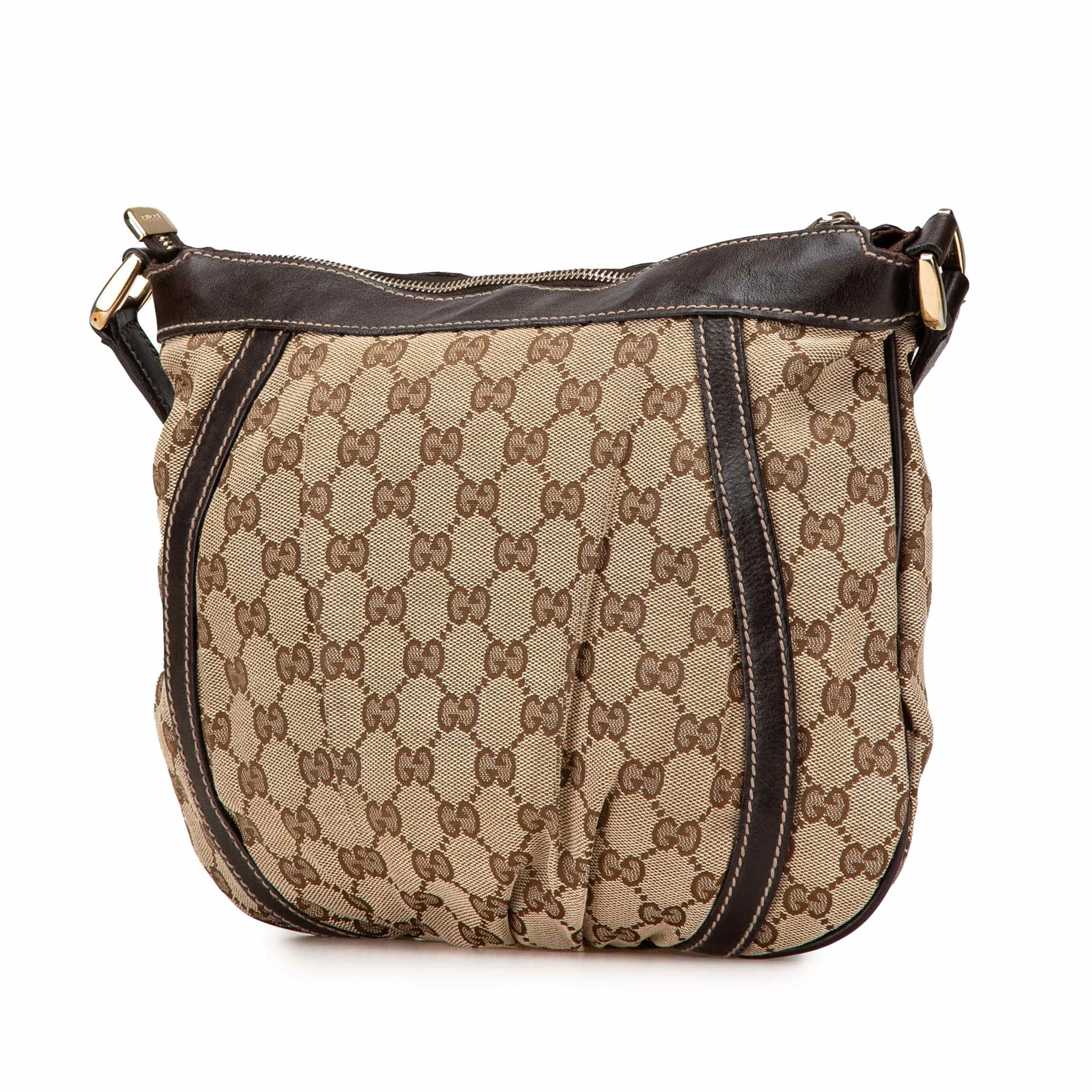 Gucci Gg Canvas Abbey D Ring Crossbody, från Luxclusif, i färgen beige. Klicka för att öppna bilden i stort format