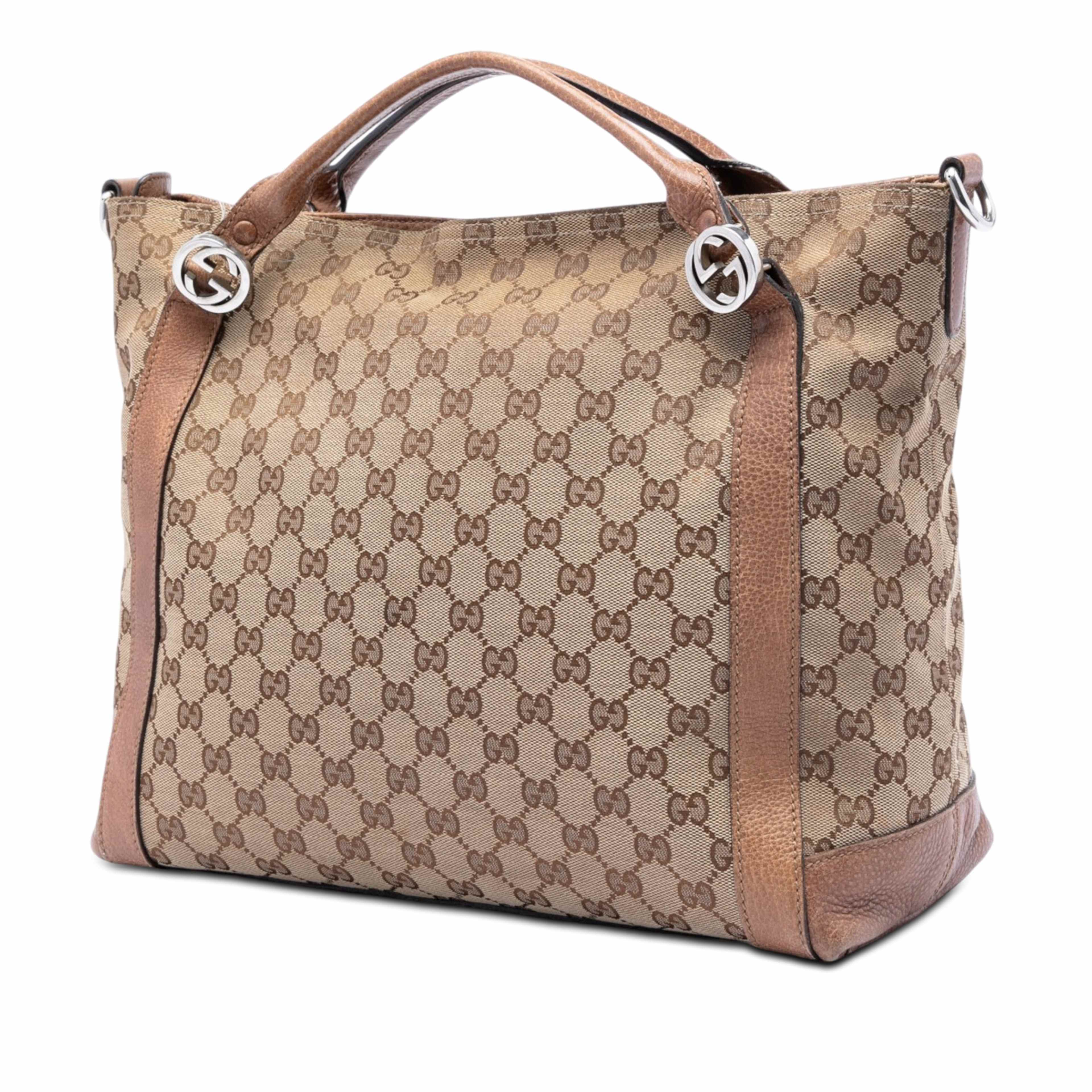 Gucci Medium Gg Canvas Miss Gg Satchel, från Luxclusif, i färgen beige. Klicka för att öppna bilden i stort format