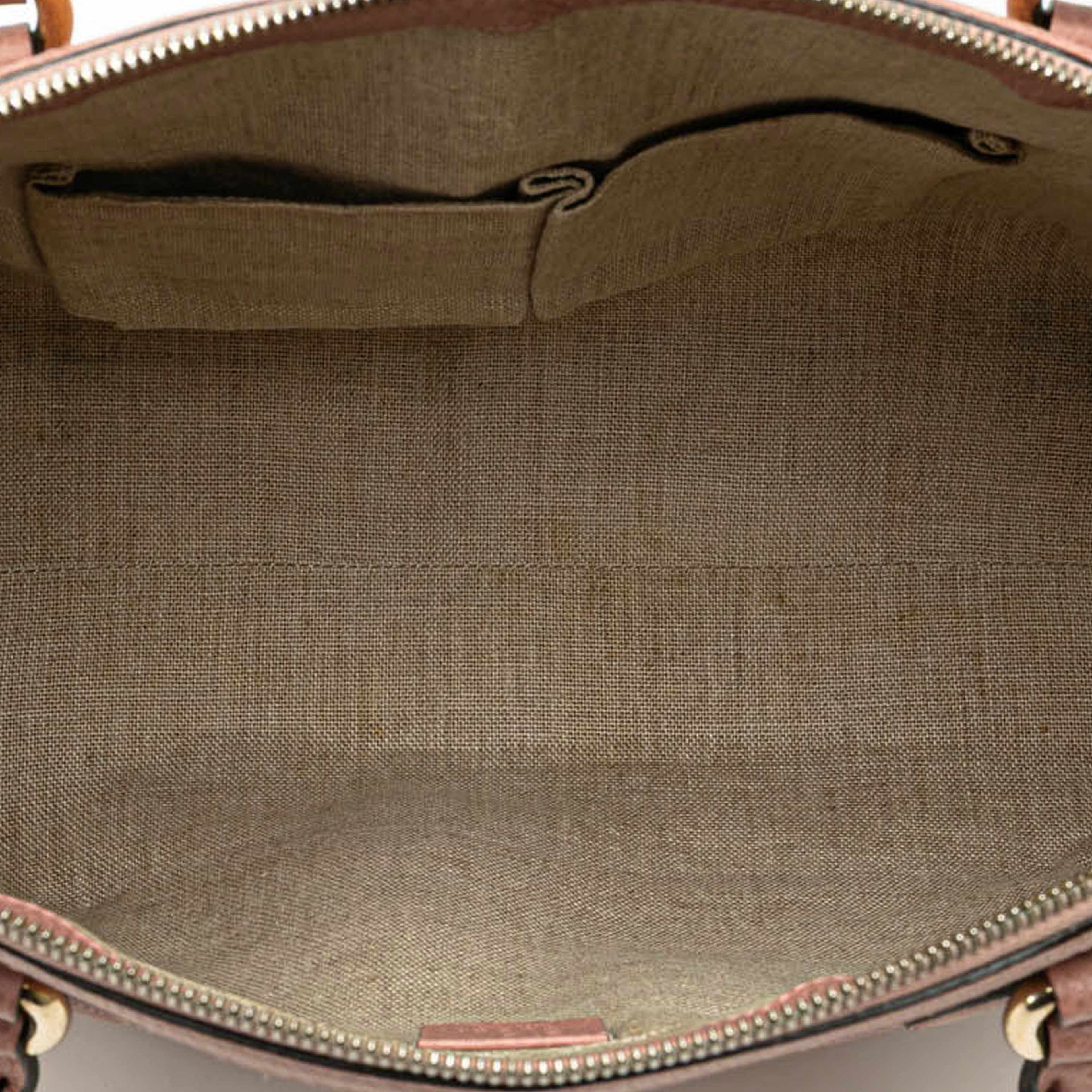 Gucci Medium Leather Gg Charm Dome Satchel