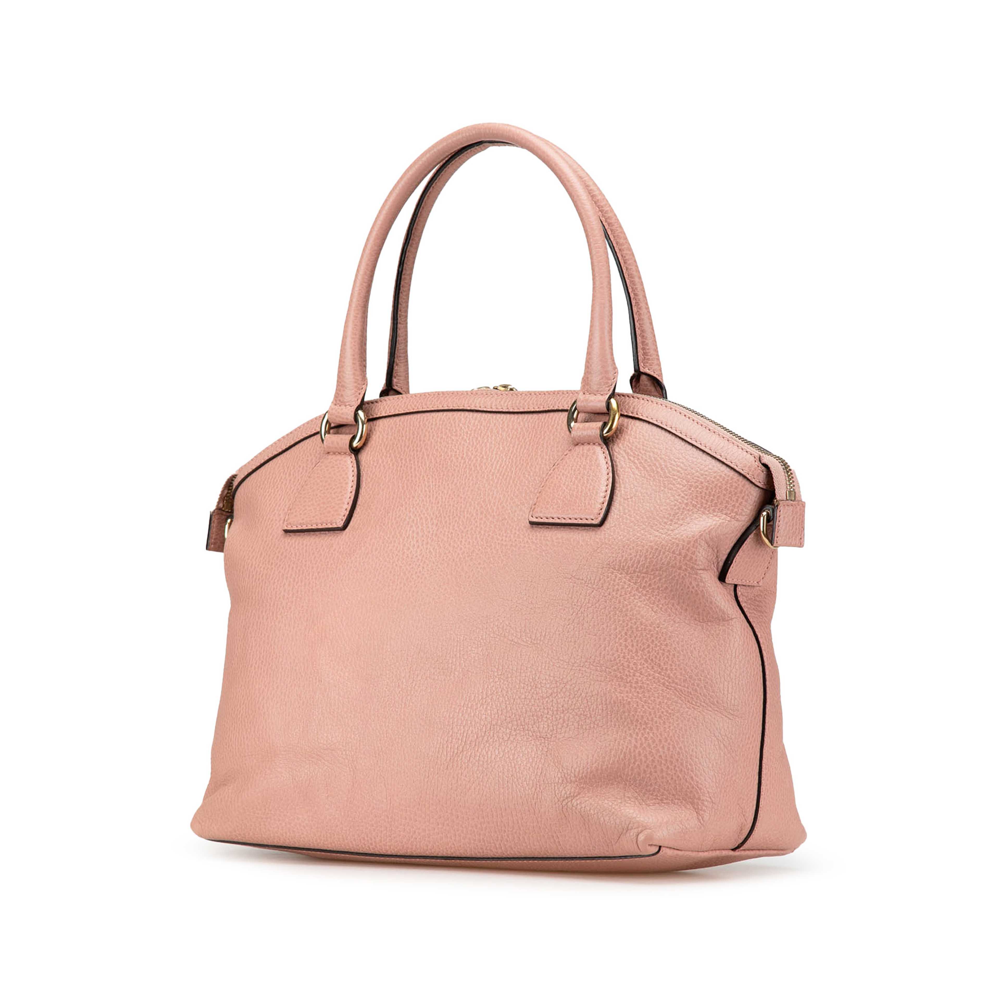 Gucci Medium Leather Gg Charm Dome Satchel