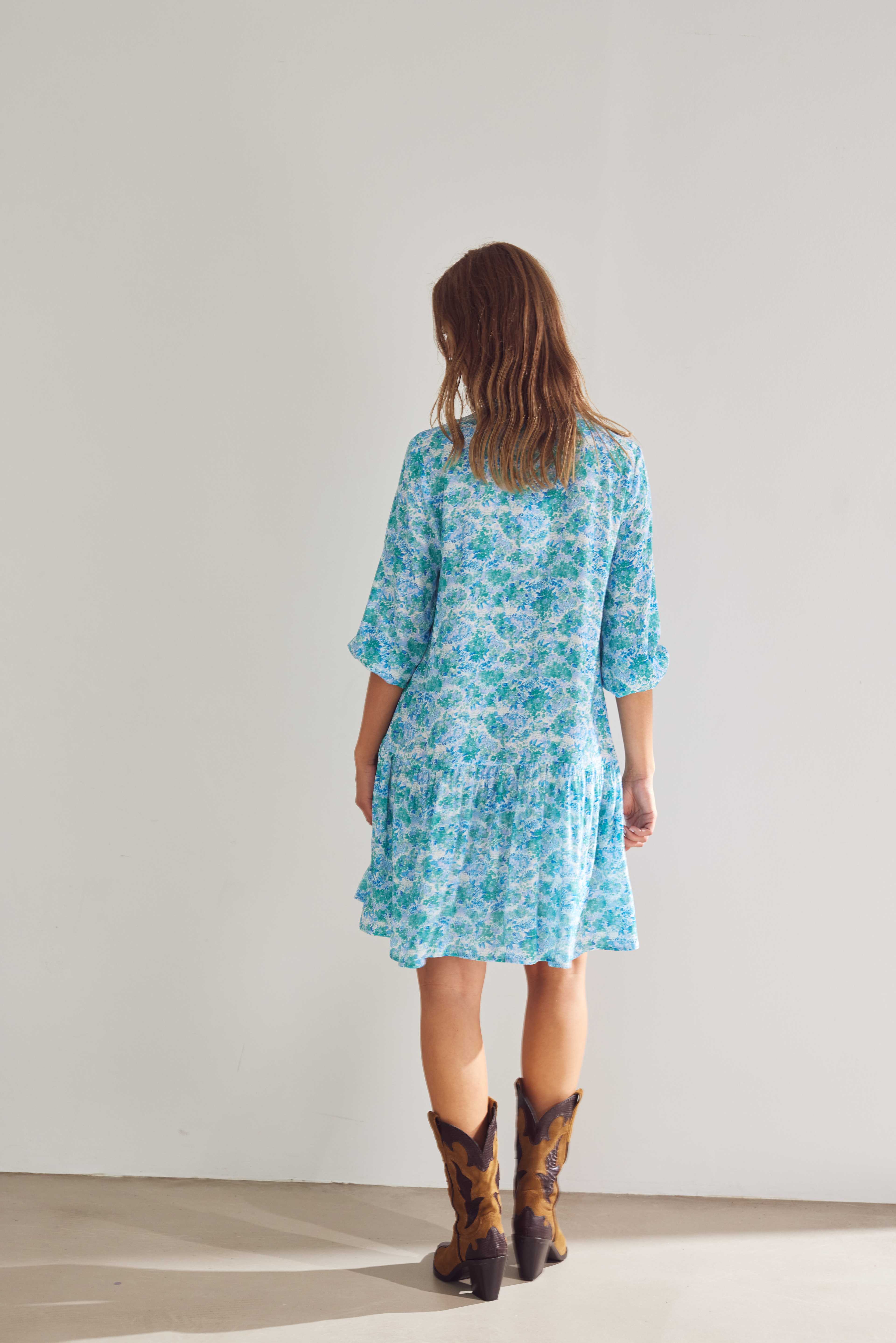 Imogene Dress - Cindy Blue Print