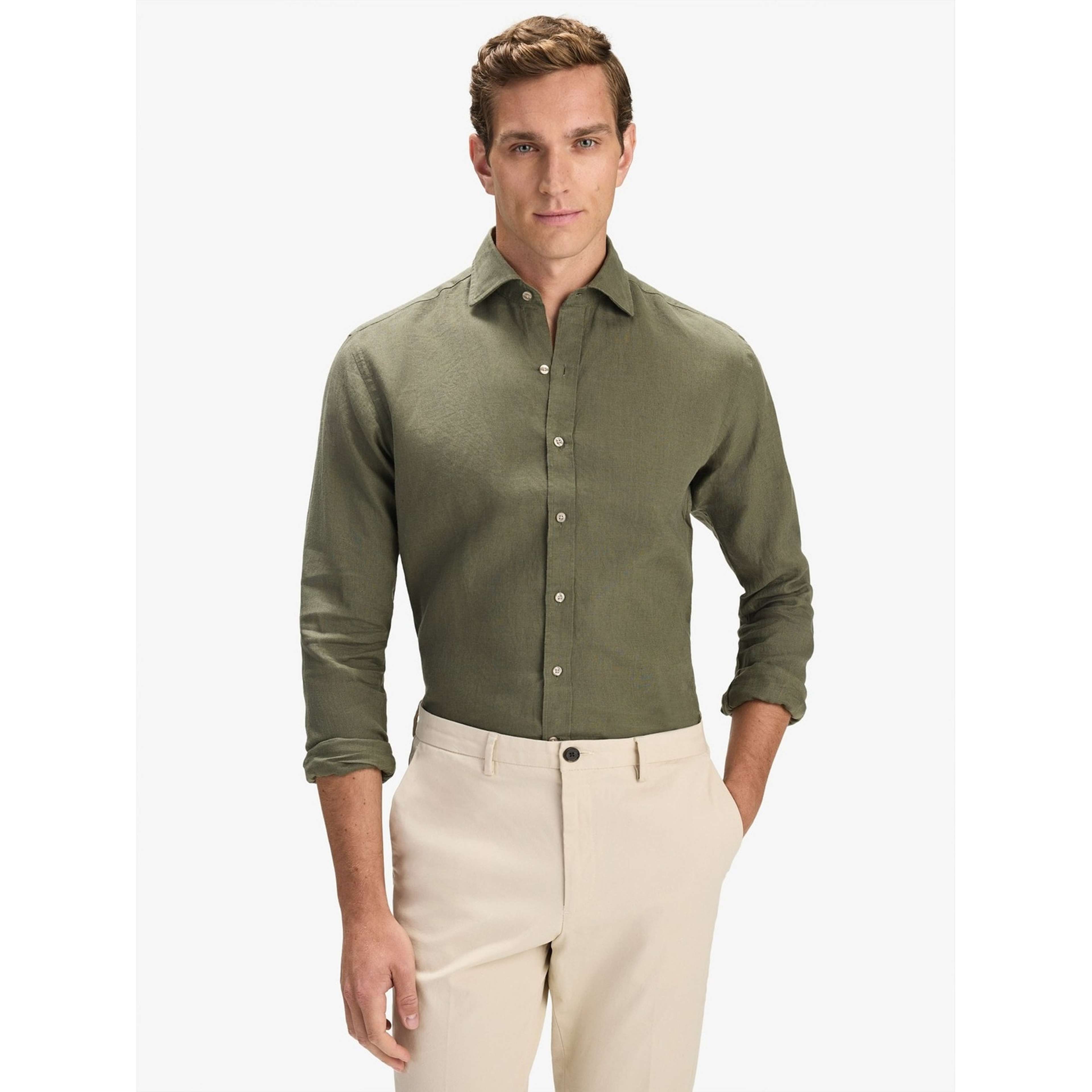 Linen Solid Smart Shirt (aeson)