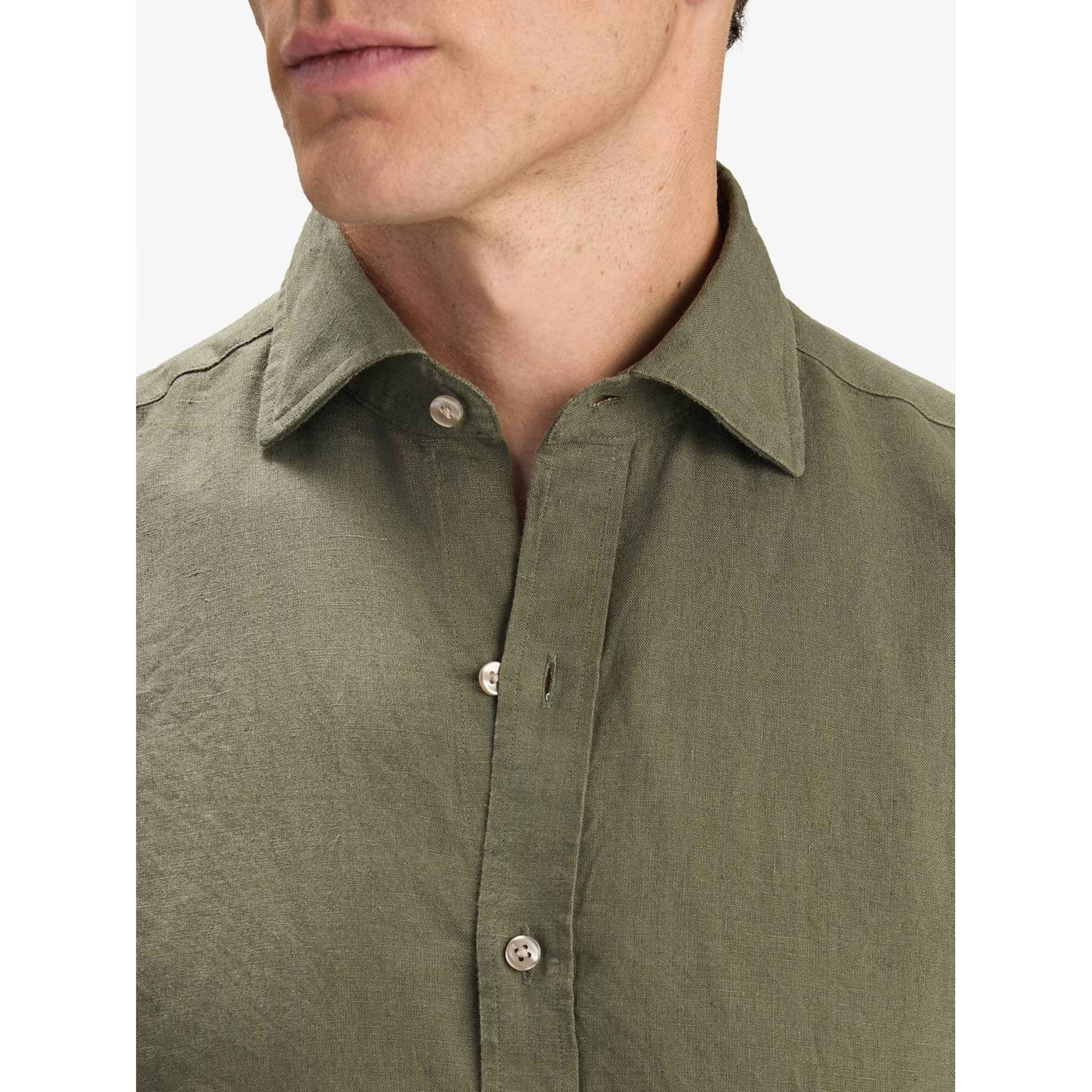 Linen Solid Smart Shirt (aeson)