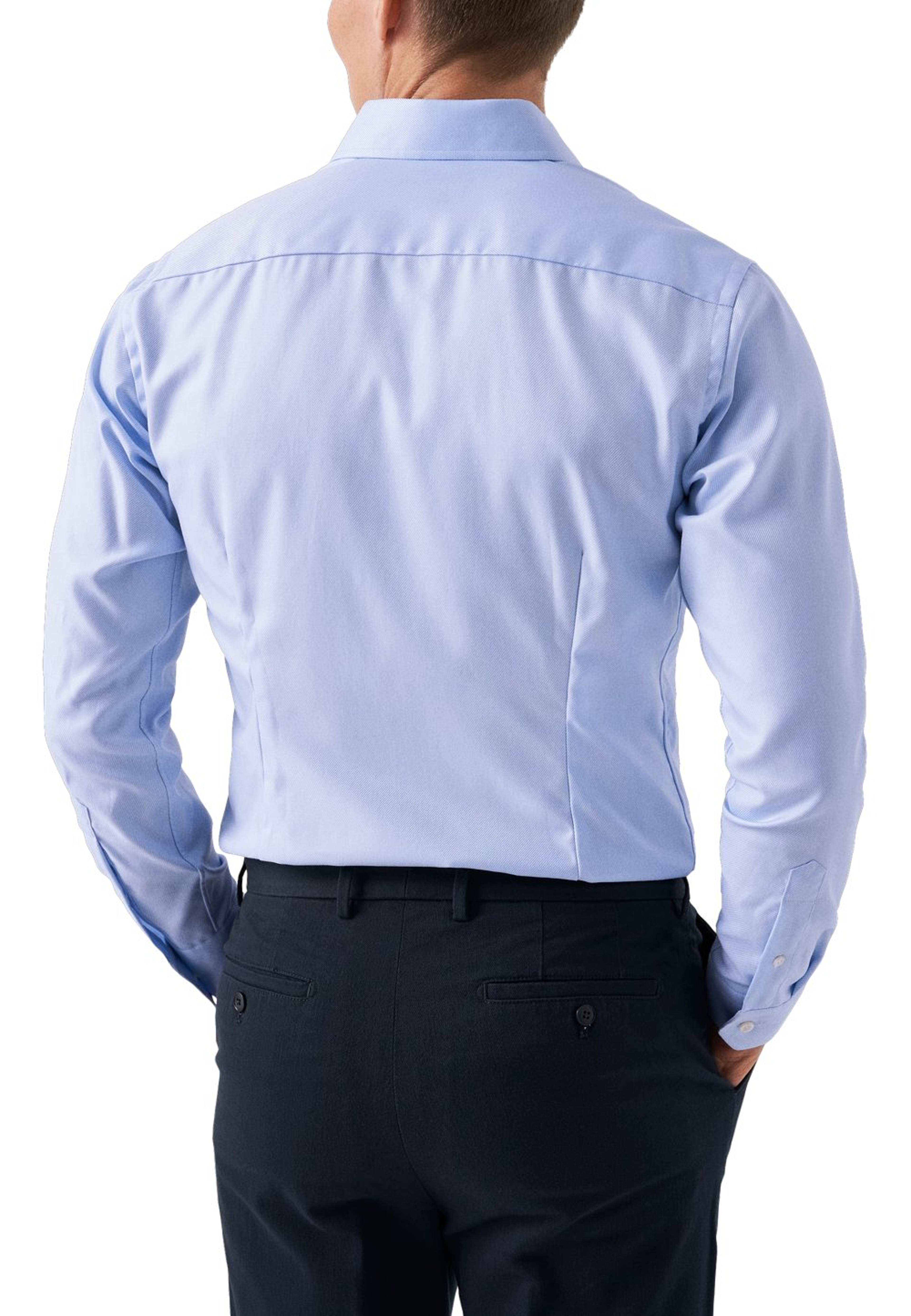 Skjorta I Texturerad Twill Slim Fit