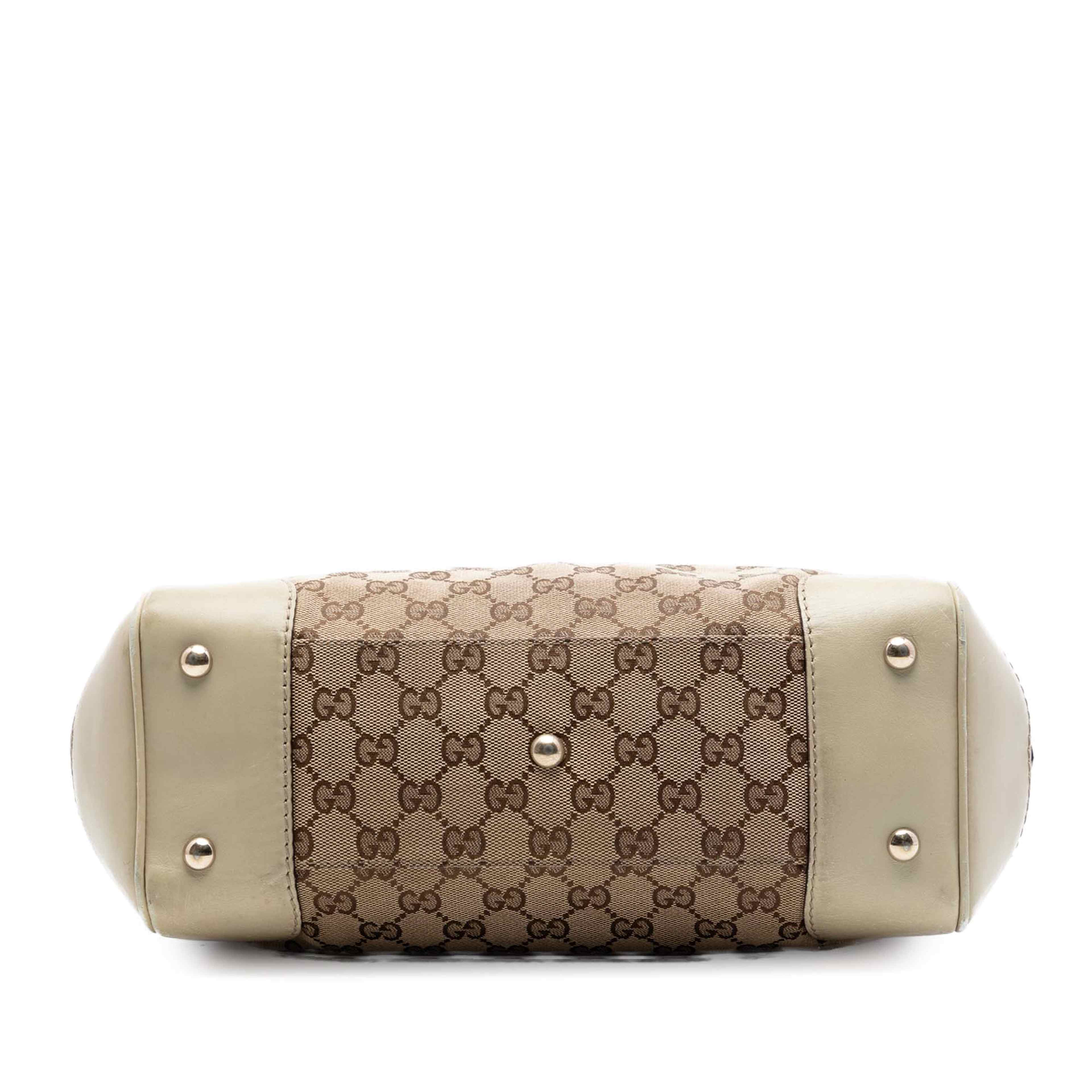 Gucci Gg Canvas Web Mayfair Tote, från Luxclusif, i färgen beige. Klicka för att öppna bilden i stort format