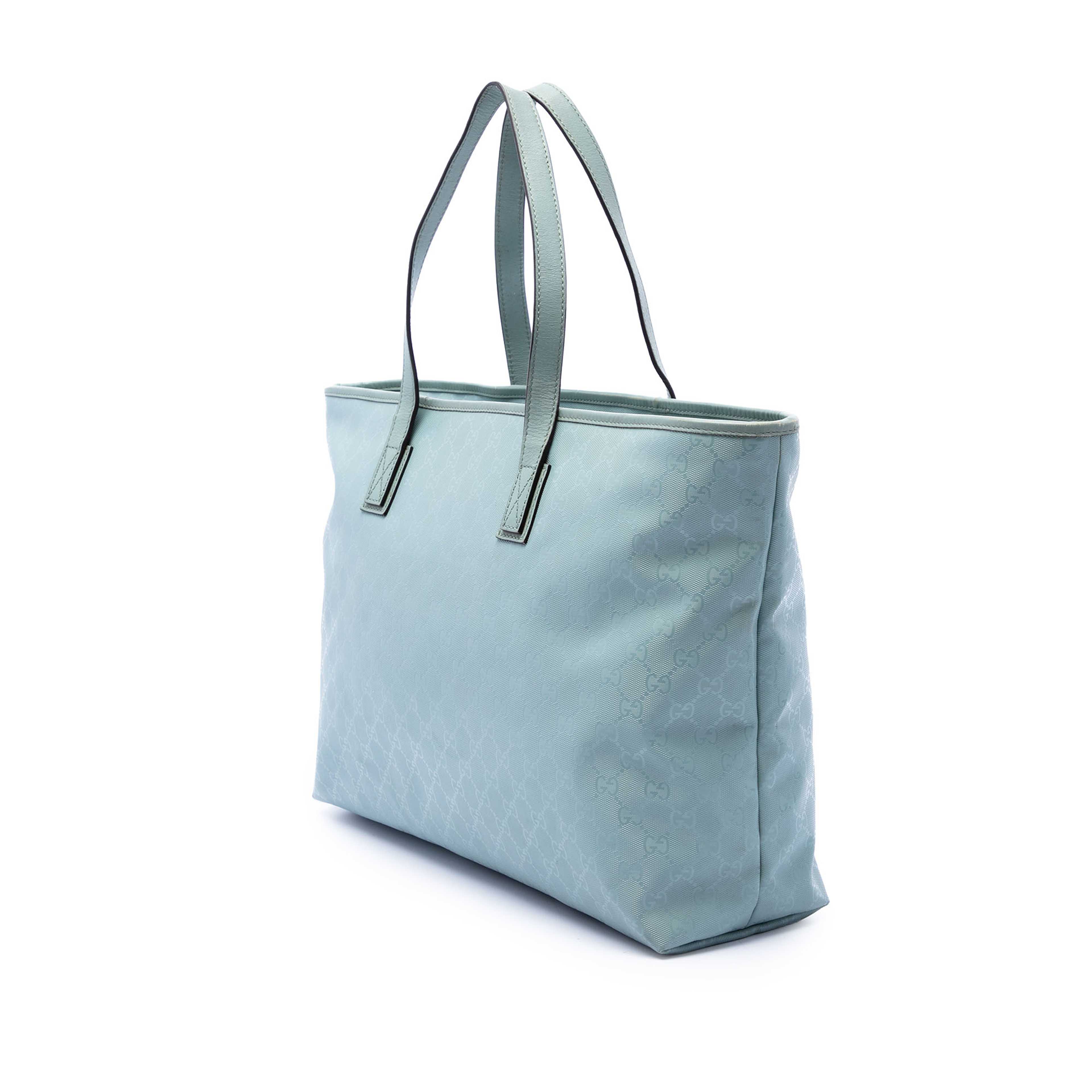 Gucci Large Gg Imprime Tote, från Luxclusif, i färgen blå. Klicka för att öppna bilden i stort format