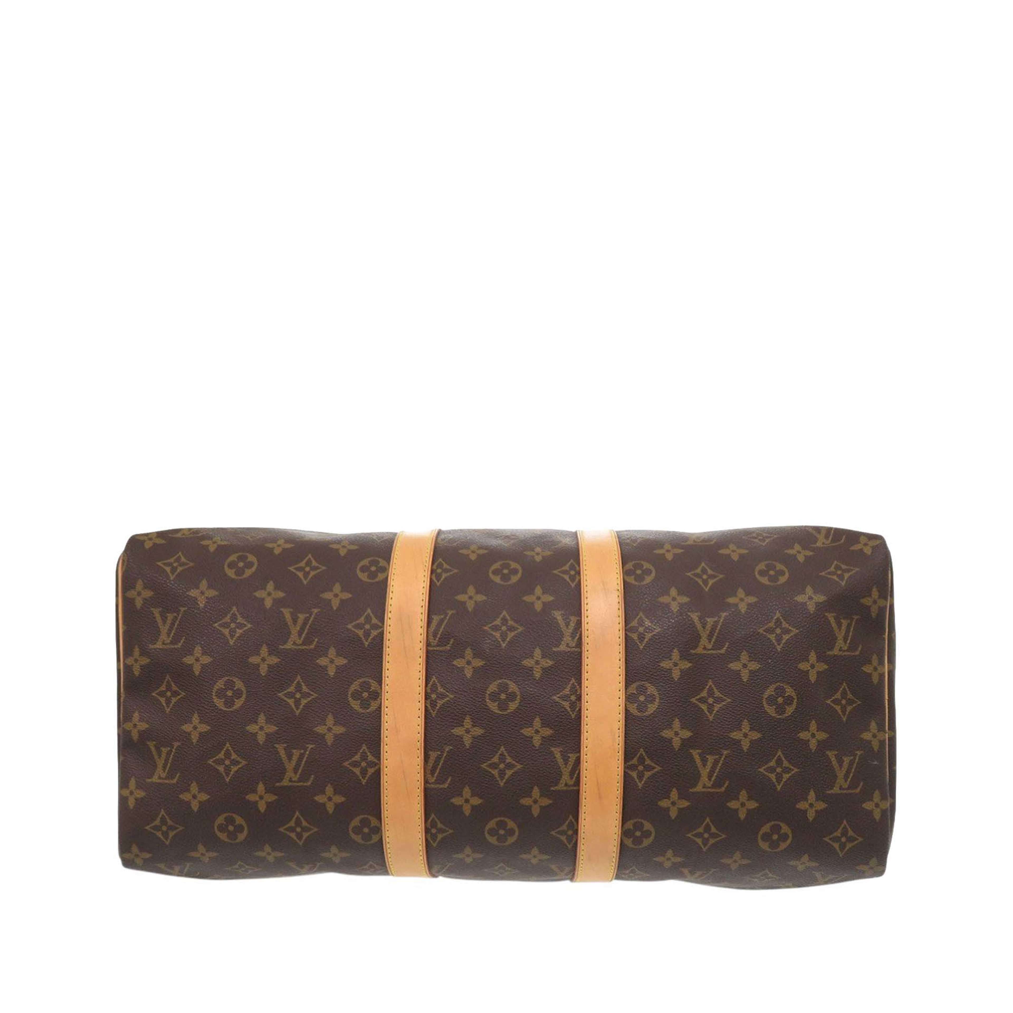 Louis Vuitton Monogram Keepall 45, från Luxclusif, i färgen brun. Klicka för att öppna bilden i stort format