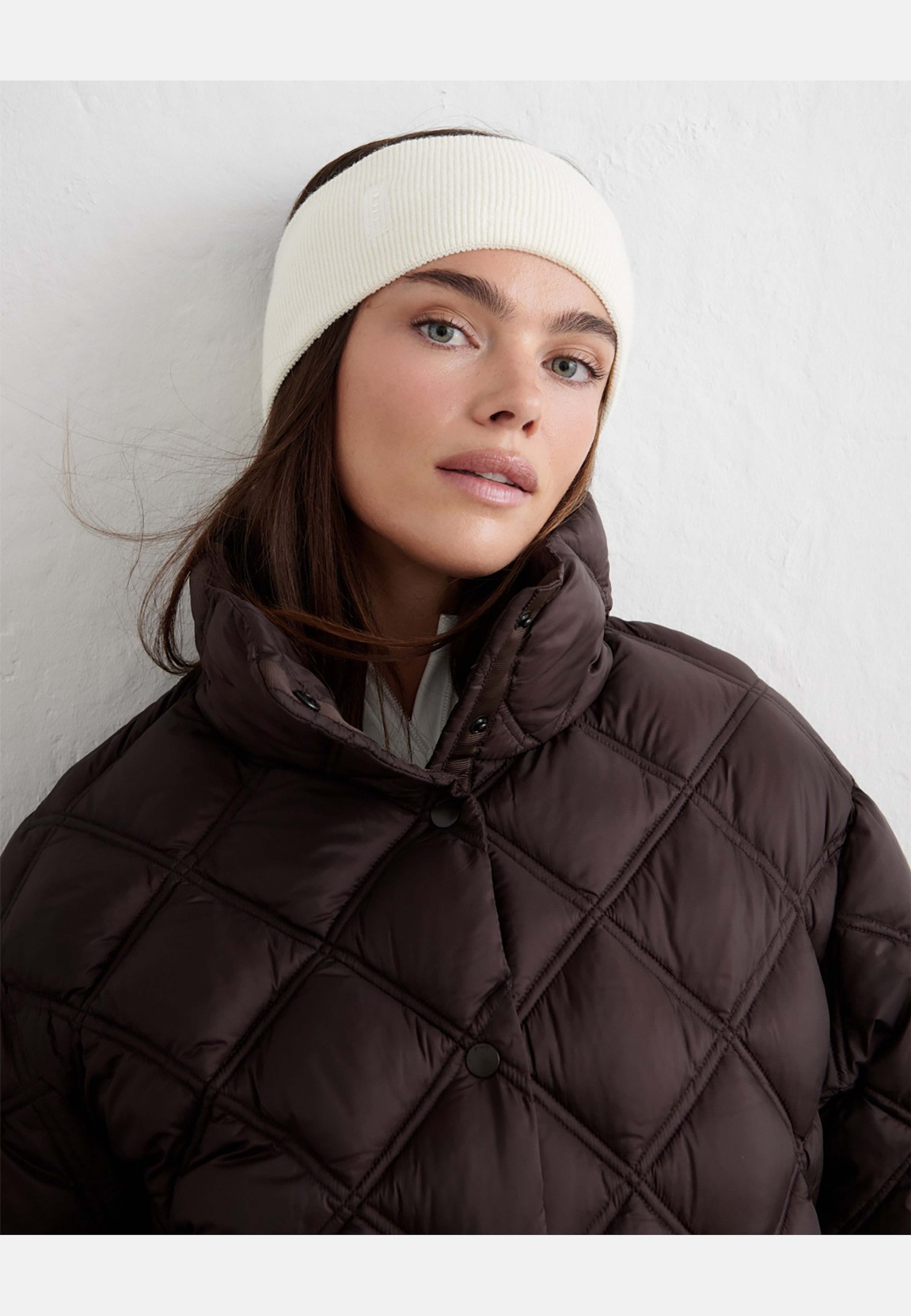 Quilted Coat, från aim'n, i färgen chocolate. Klicka för att öppna bilden i stort format