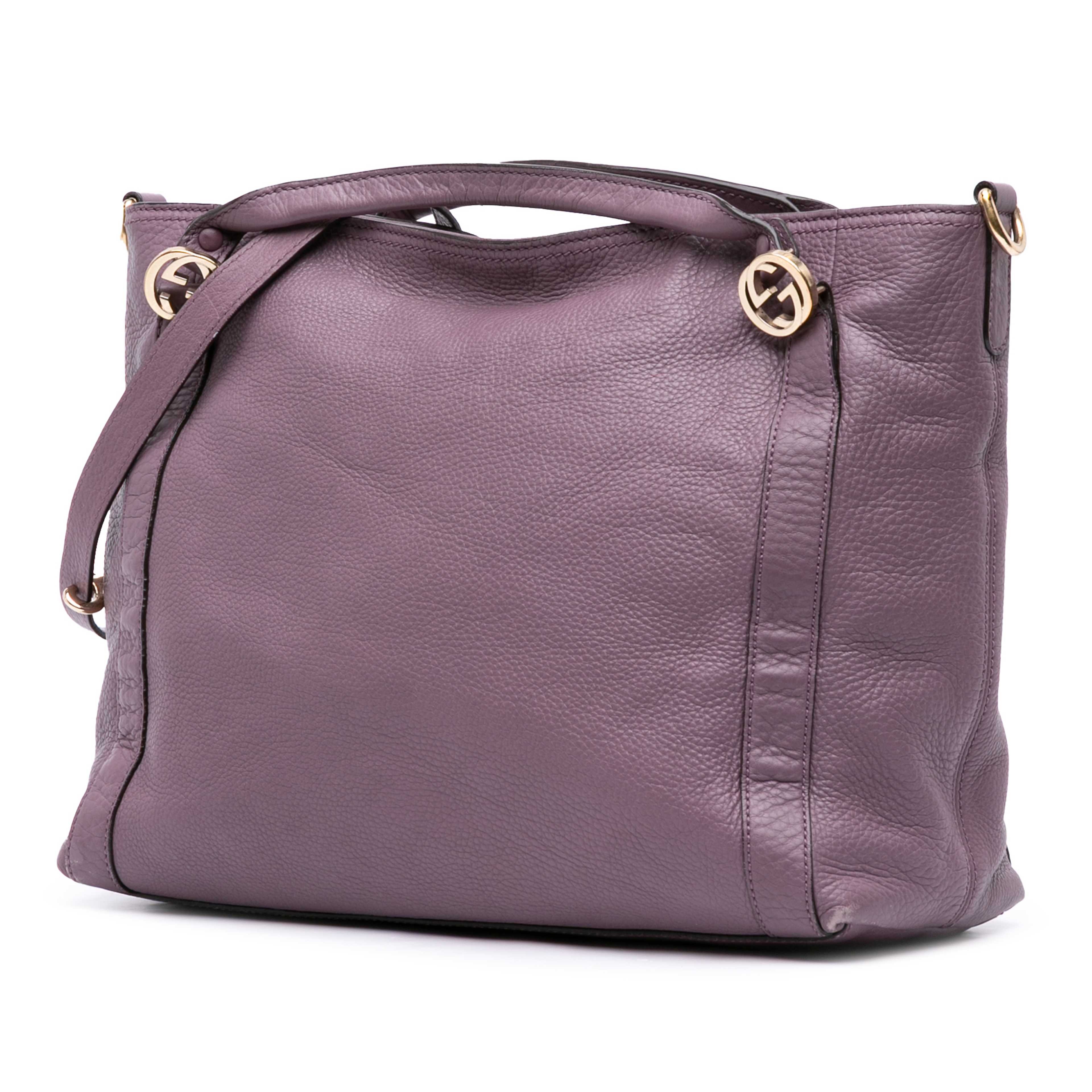 Gucci Medium Leather Miss Gg Satchel, från Luxclusif, i färgen lavender. Klicka för att öppna bilden i stort format