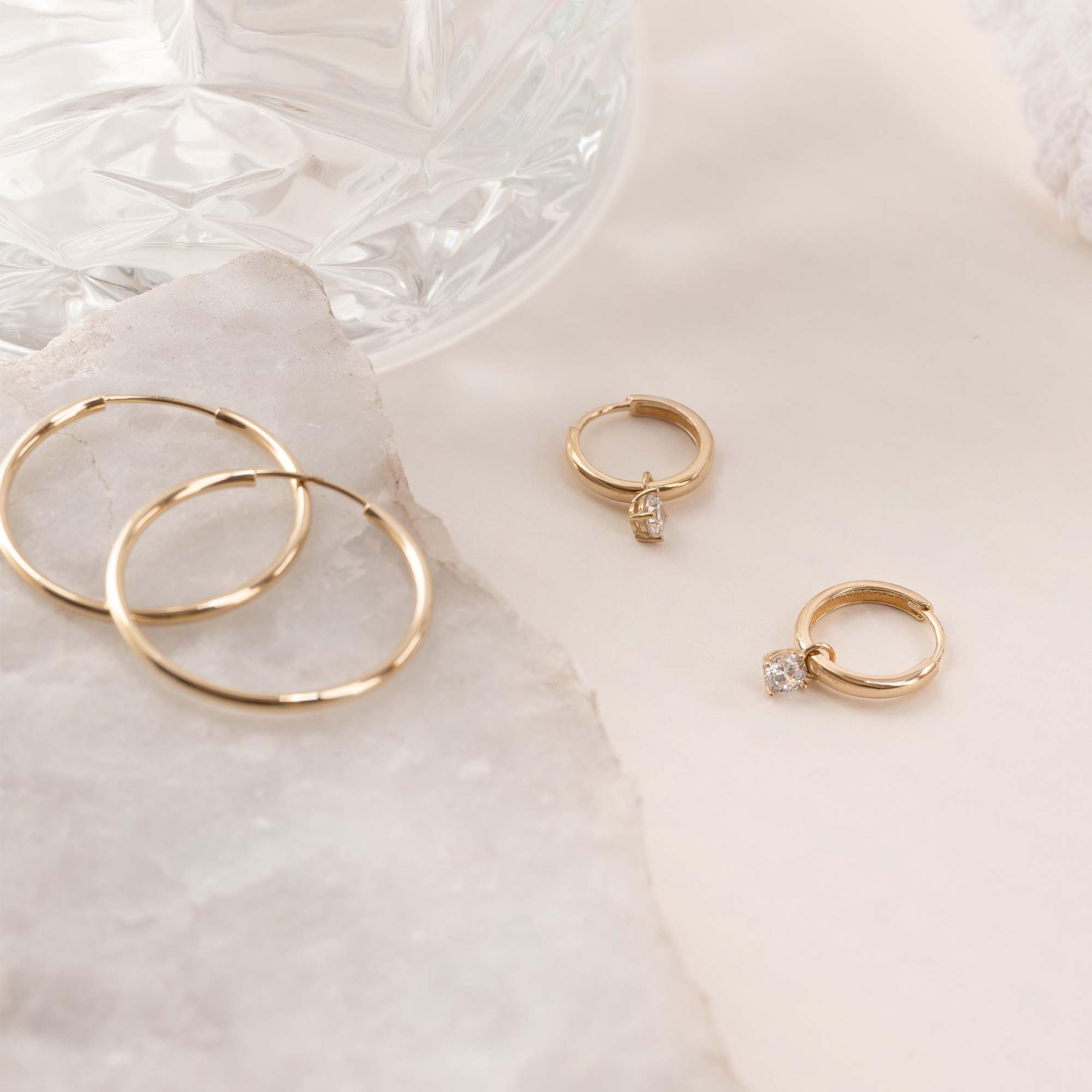 Le Marais 14 Karat Guld Creoler