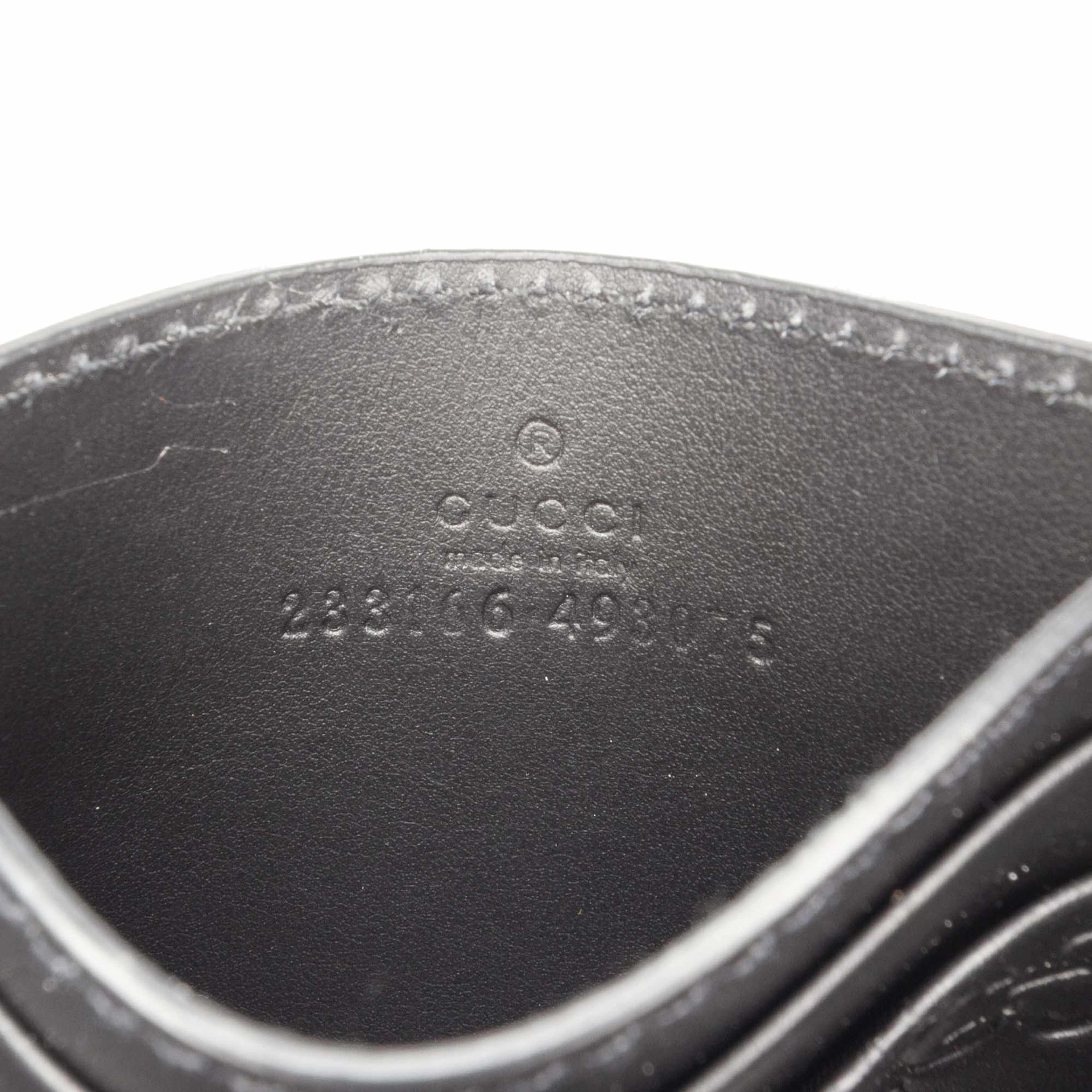 Gucci Guccissima Card Holder, från Luxclusif, i färgen black. Klicka för att öppna bilden i stort format