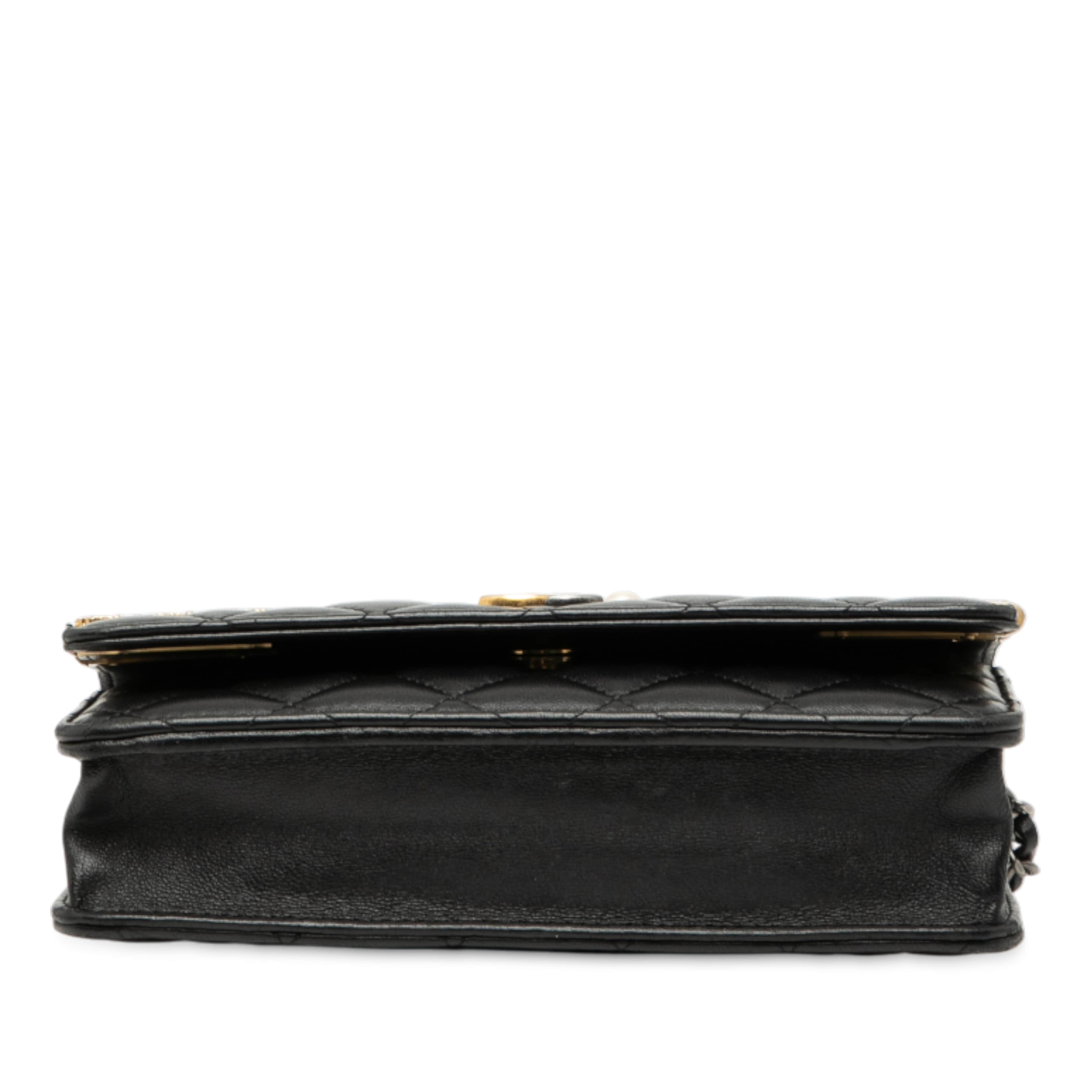 Chanel Cc Quilted Lambskin Coco Clips Wallet On Chain, från Luxclusif, i färgen black. Klicka för att öppna bilden i stort format