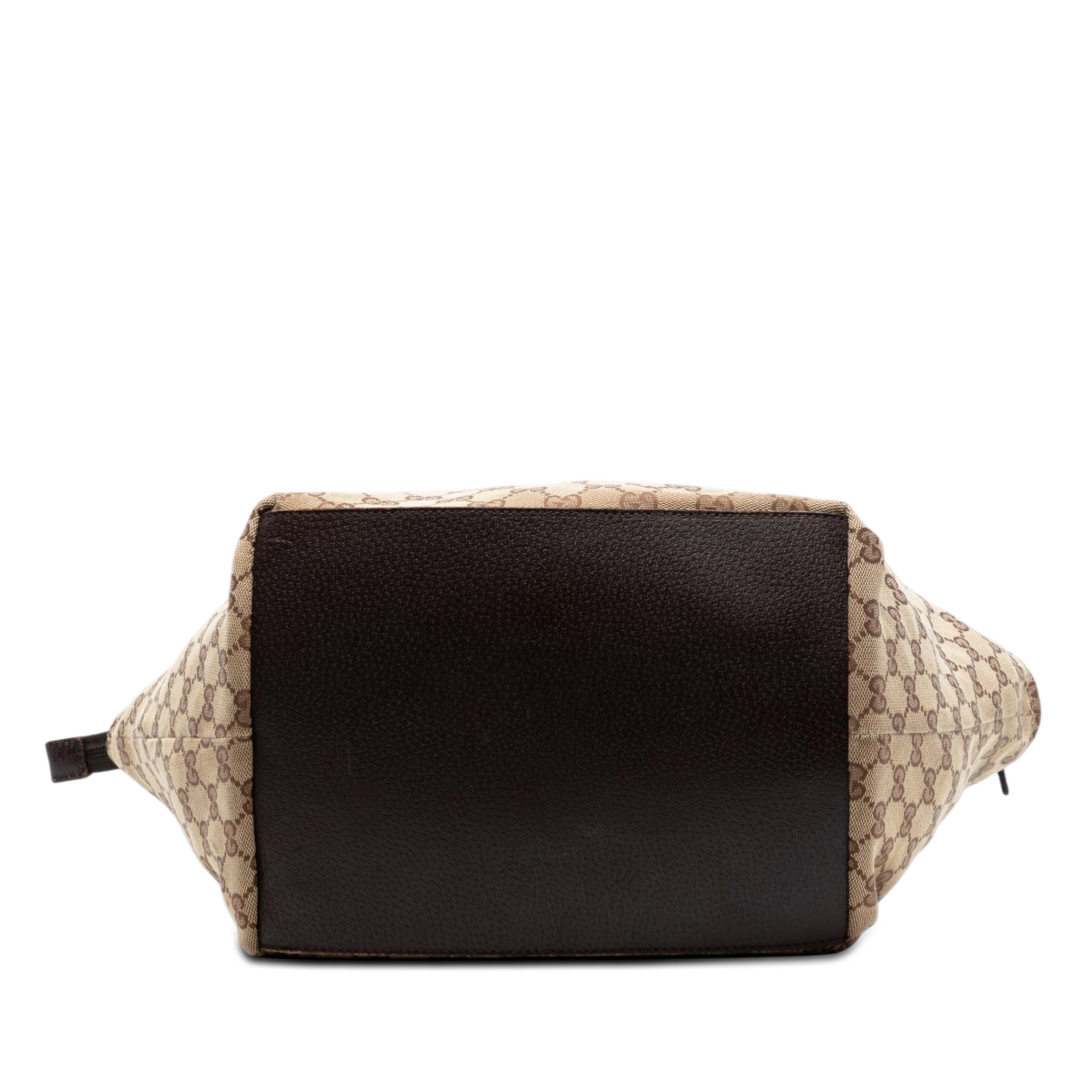 Gucci Gg Canvas Web Tote, från Luxclusif, i färgen beige. Klicka för att öppna bilden i stort format