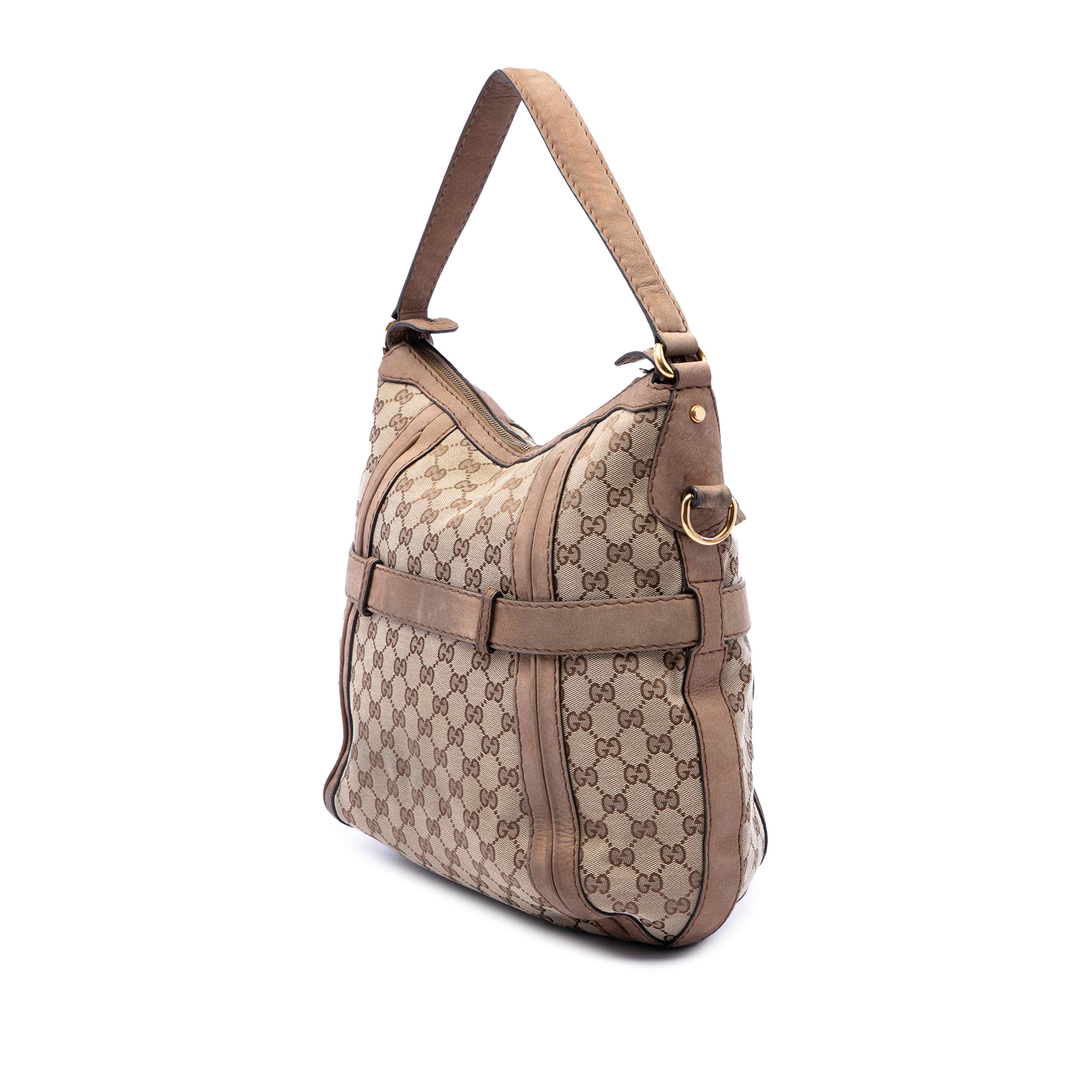 Gucci Medium Gg Canvas Running Satchel, från Luxclusif, i färgen beige. Klicka för att öppna bilden i stort format