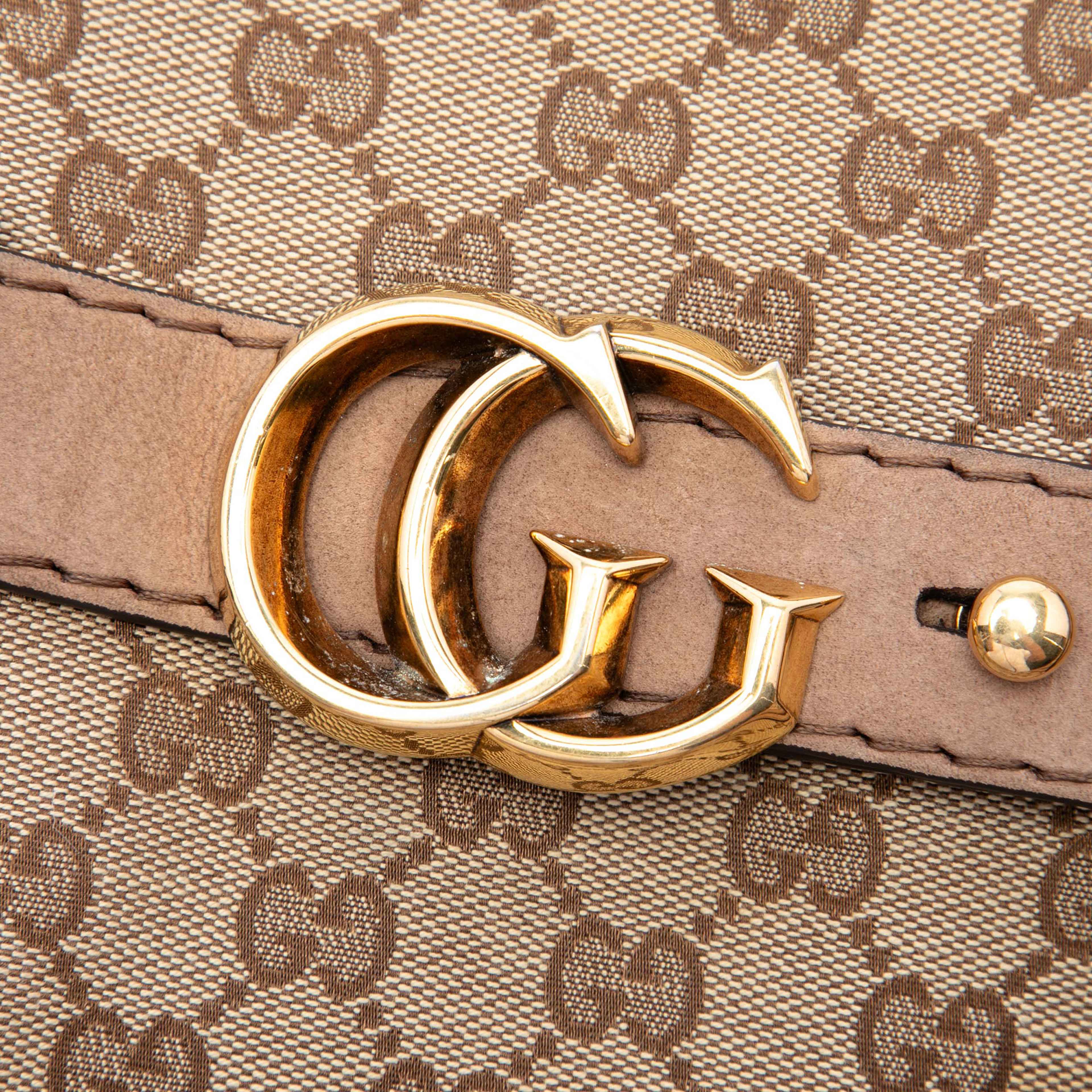 Gucci Medium Gg Canvas Running Satchel, från Luxclusif, i färgen beige. Klicka för att öppna bilden i stort format