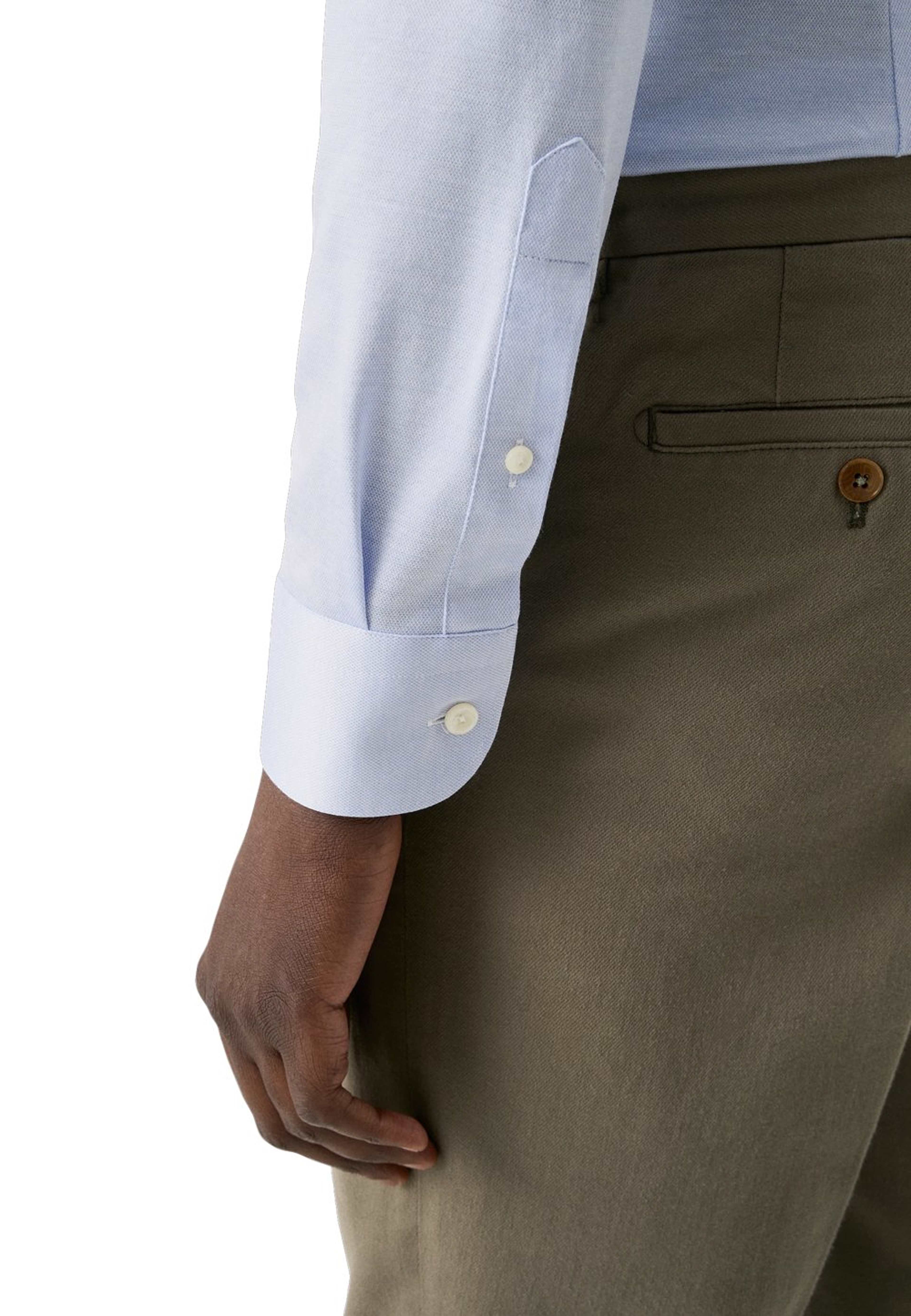 Skjorta I Jacquardstickad Filo Di Scozia Contemporary Fit