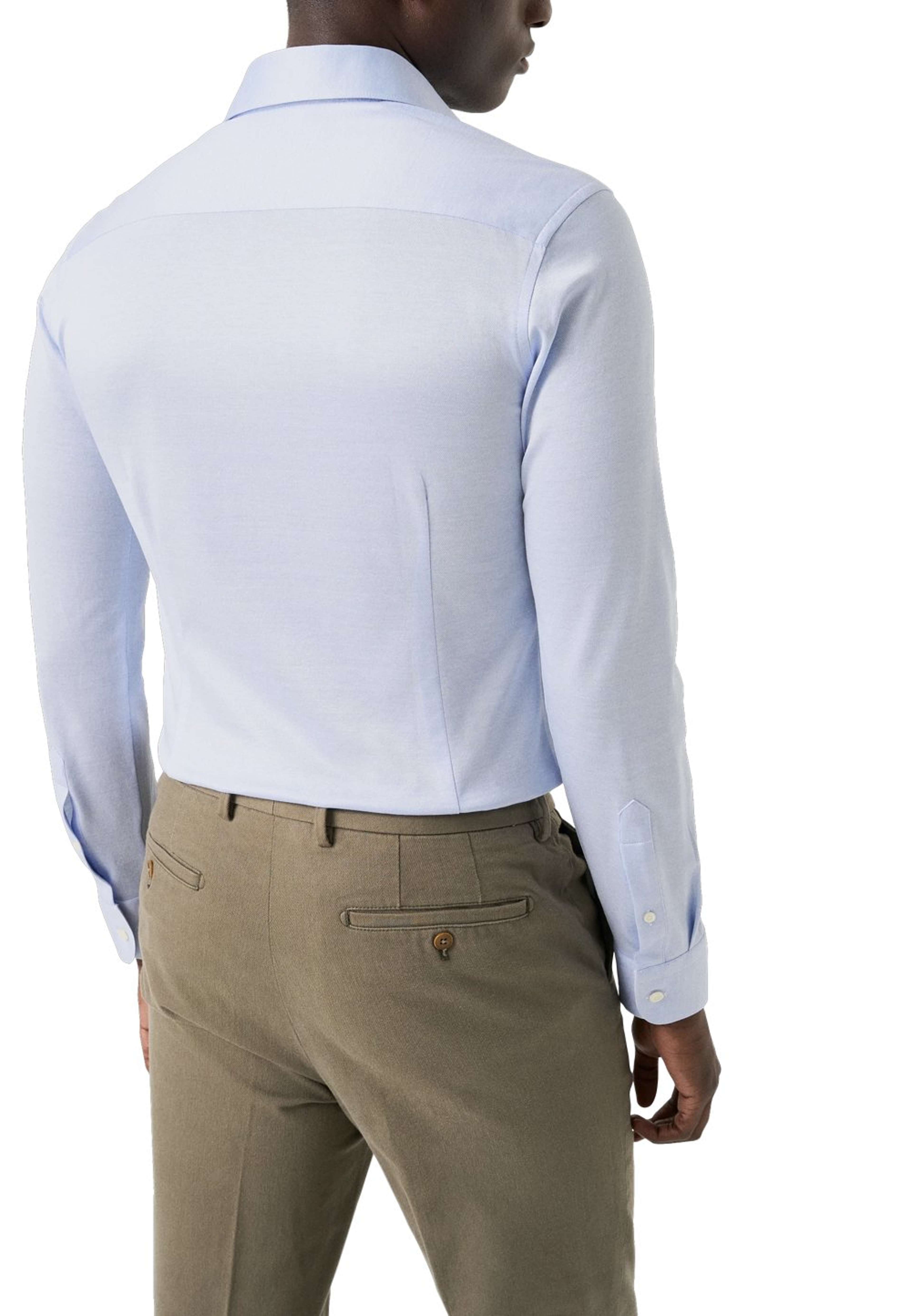Skjorta I Jacquardstickad Filo Di Scozia Contemporary Fit