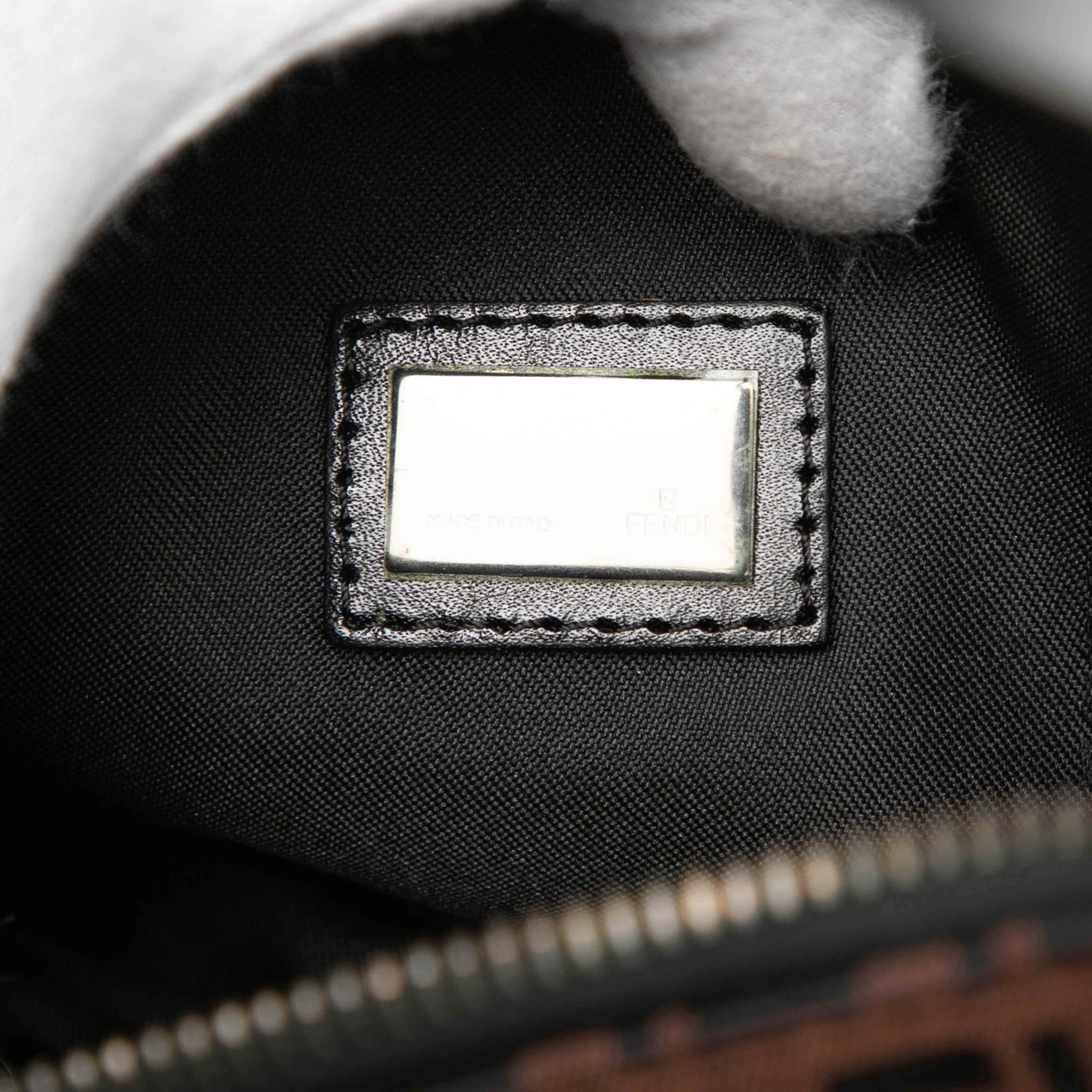 Fendi Mini Zucchino Canvas Shoulder Bag, från Luxclusif, i färgen brown. Klicka för att öppna bilden i stort format