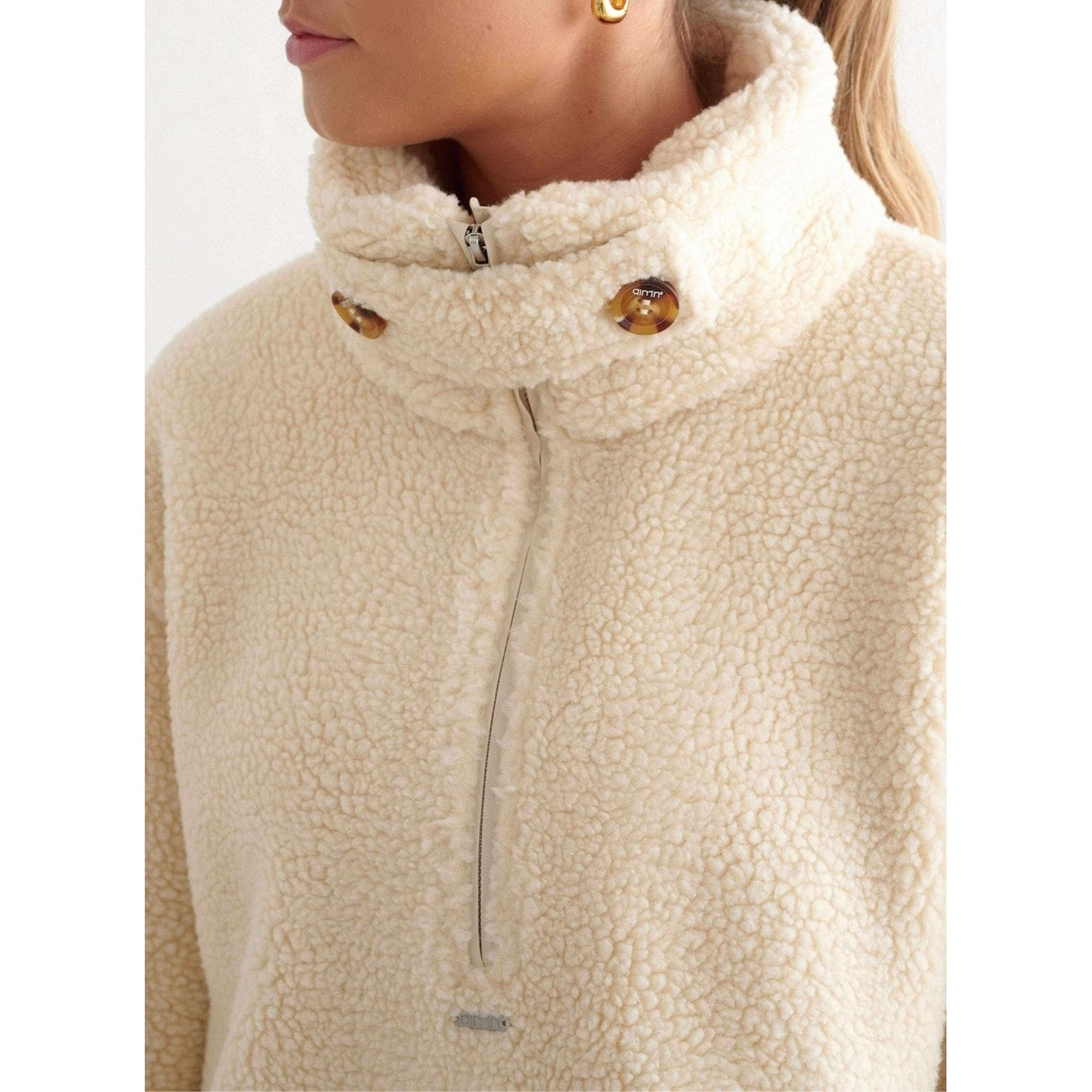 Almond White Pile Anorak