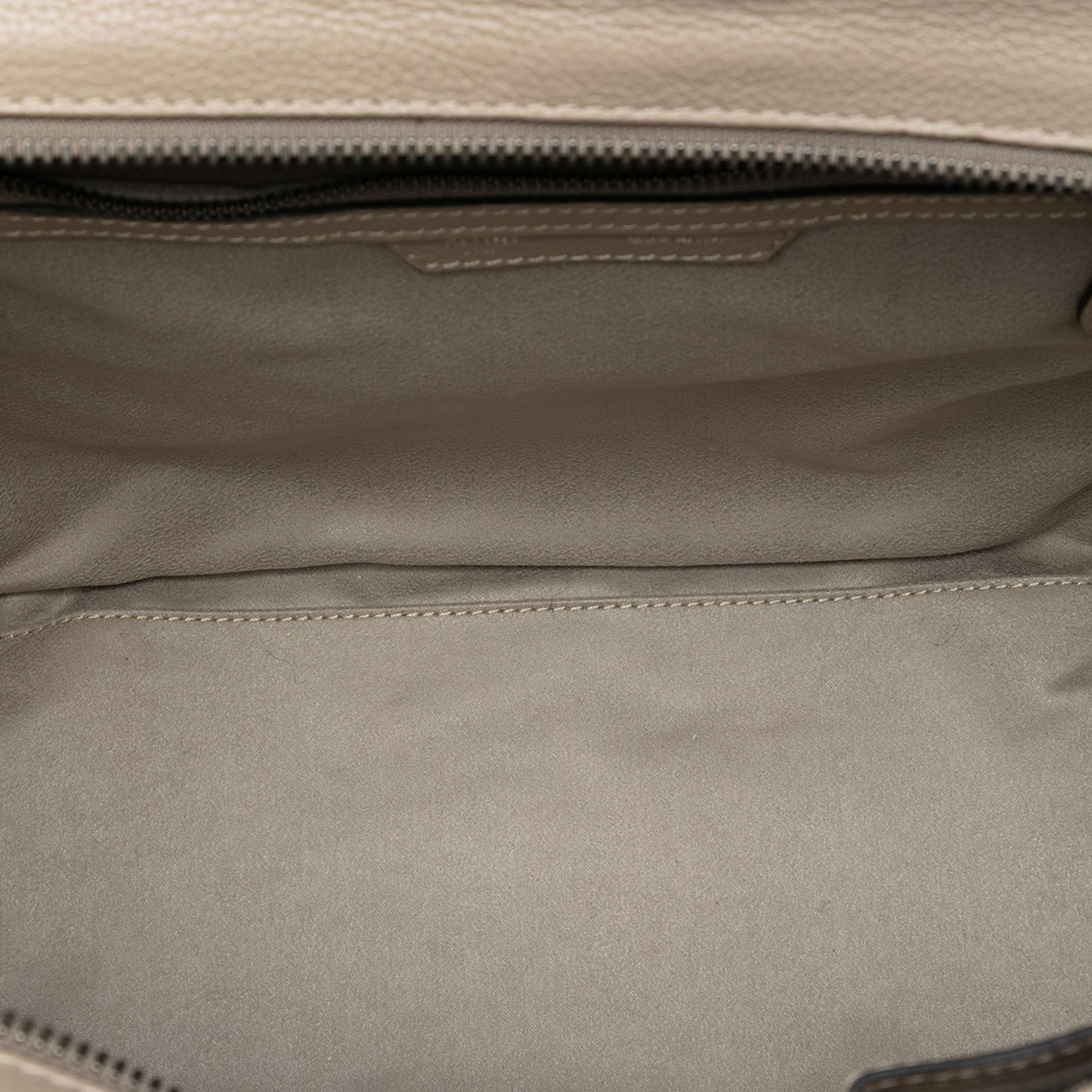 Celine Mini Luggage Leather Tote Bag, från Luxclusif, i färgen beige. Klicka för att öppna bilden i stort format