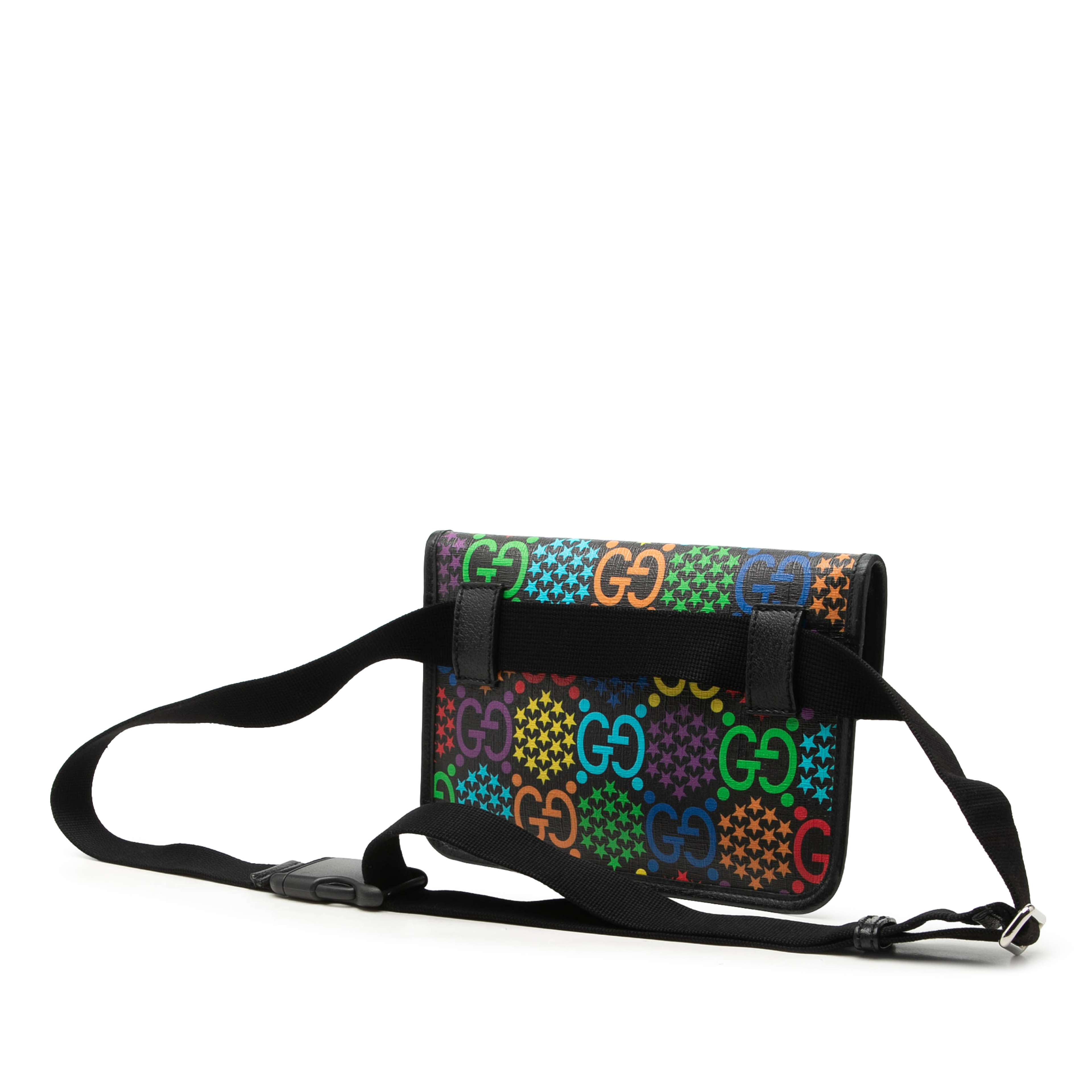 Gucci Gg Supreme Psychedelic Belt Bag, från Luxclusif, i färgen svart. Klicka för att öppna bilden i stort format