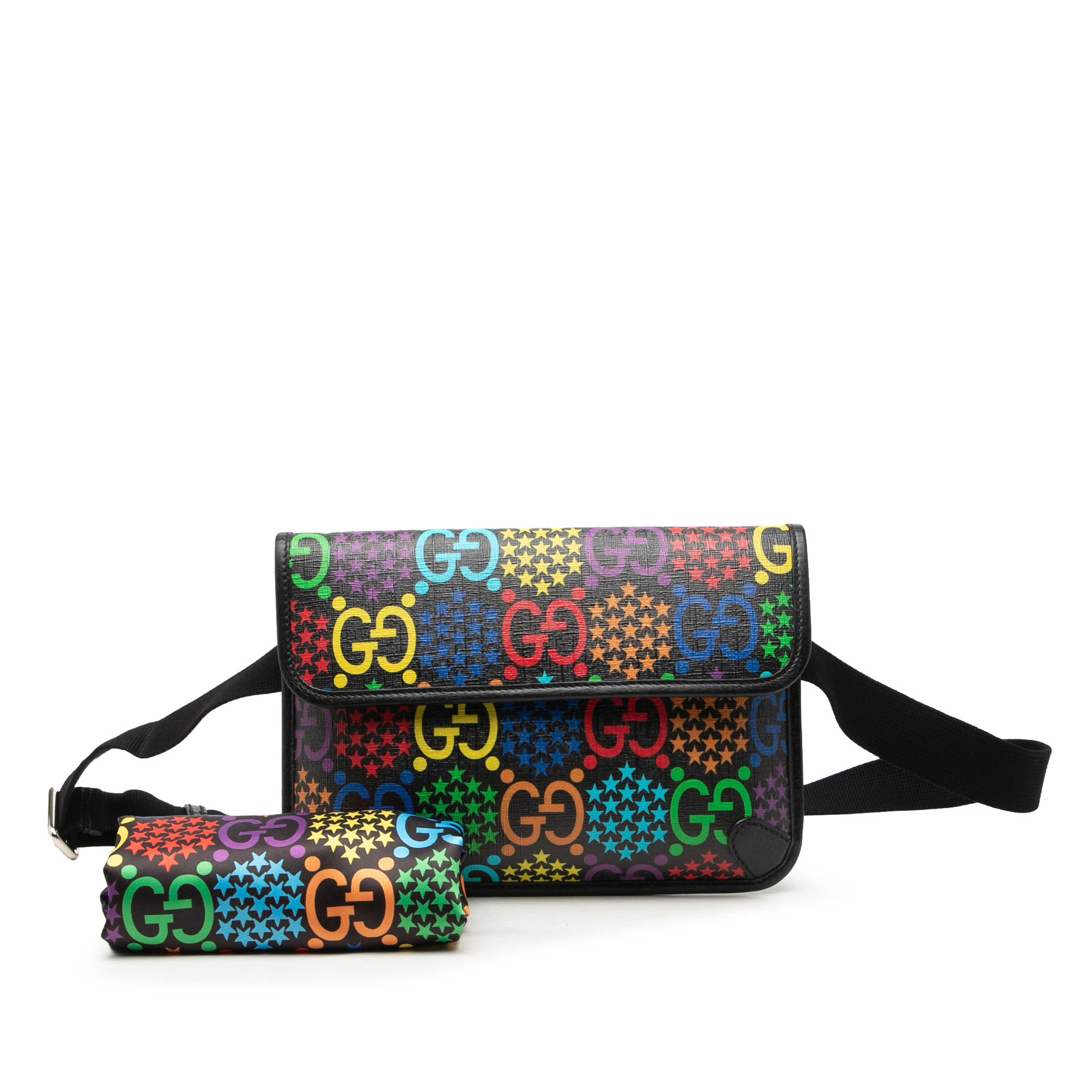 Gucci Gg Supreme Psychedelic Belt Bag, från Luxclusif, i färgen svart. Klicka för att öppna bilden i stort format