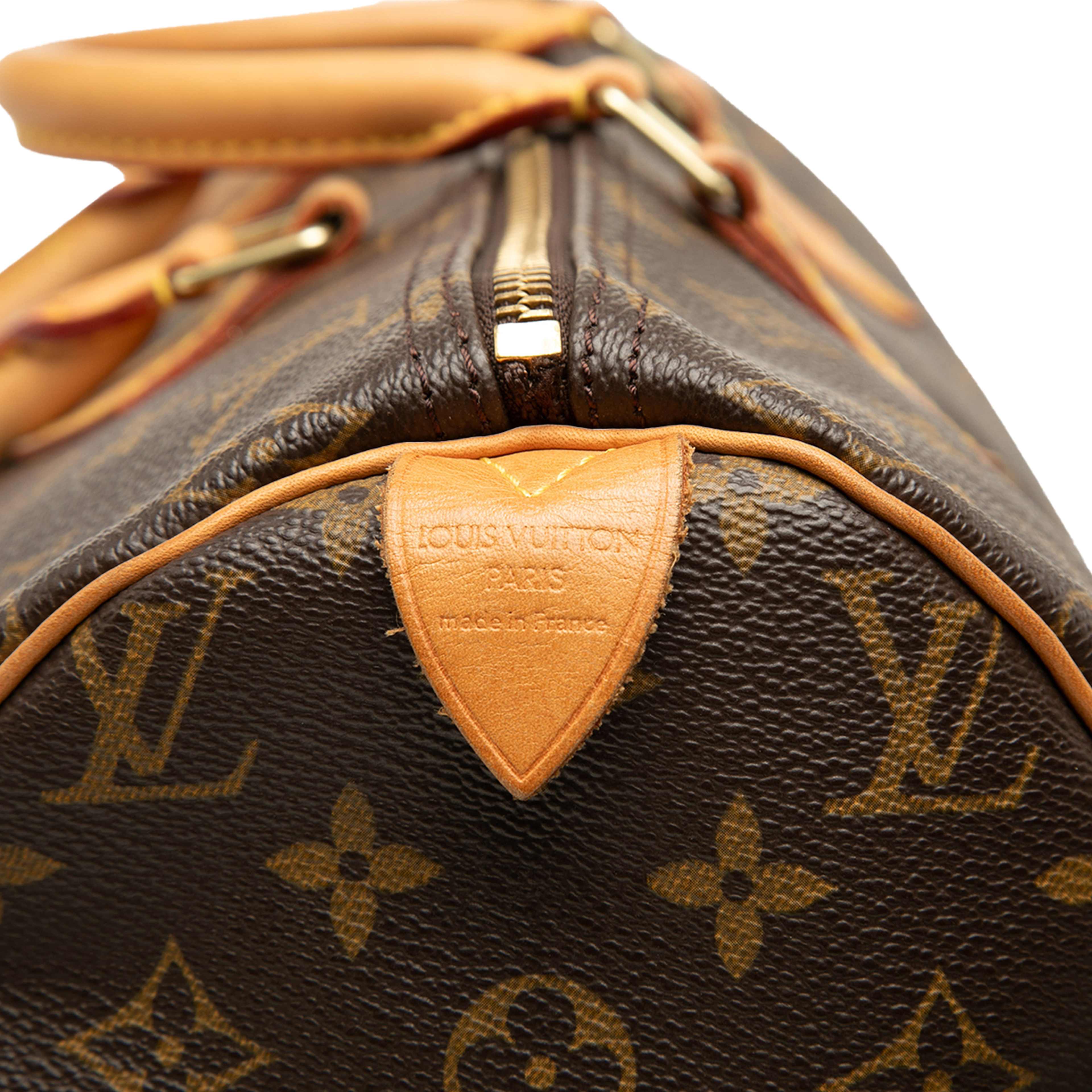 Louis Vuitton Monogram Speedy 40, från Luxclusif, i färgen brun. Klicka för att öppna bilden i stort format
