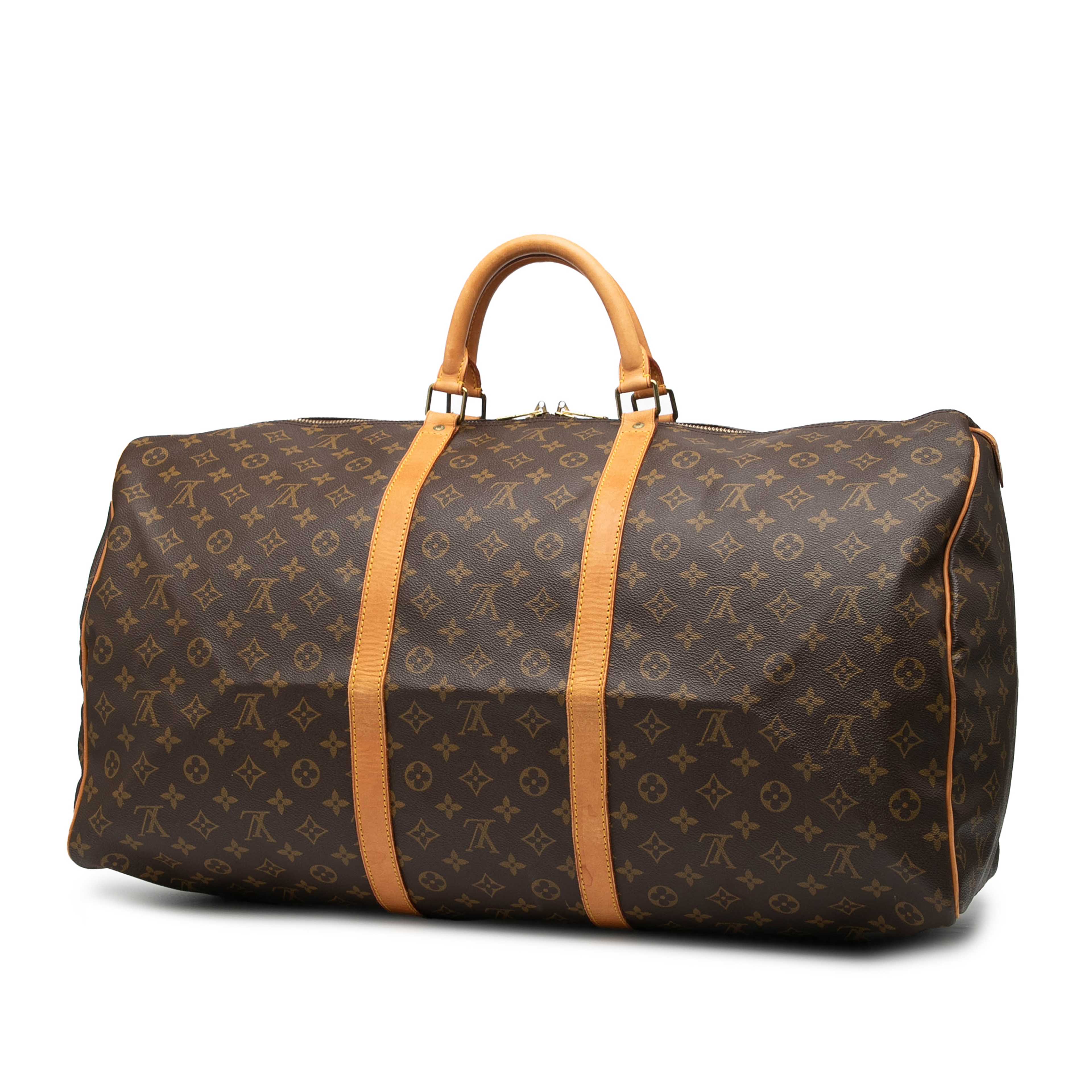 Louis Vuitton Monogram Keepall 60, från Luxclusif, i färgen brown. Klicka för att öppna bilden i stort format