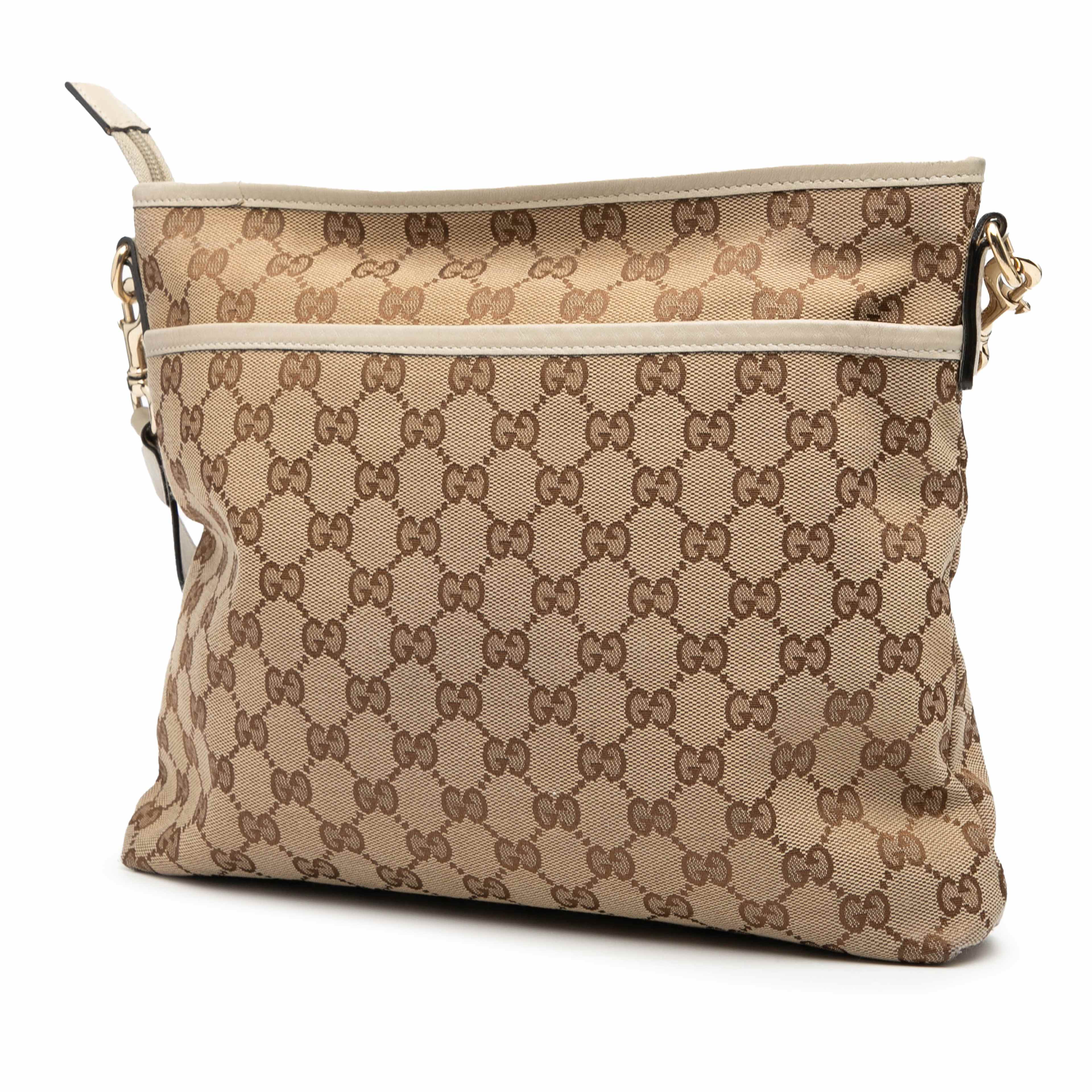 Gucci Gg Canvas Crossbody, från Luxclusif, i färgen beige. Klicka för att öppna bilden i stort format