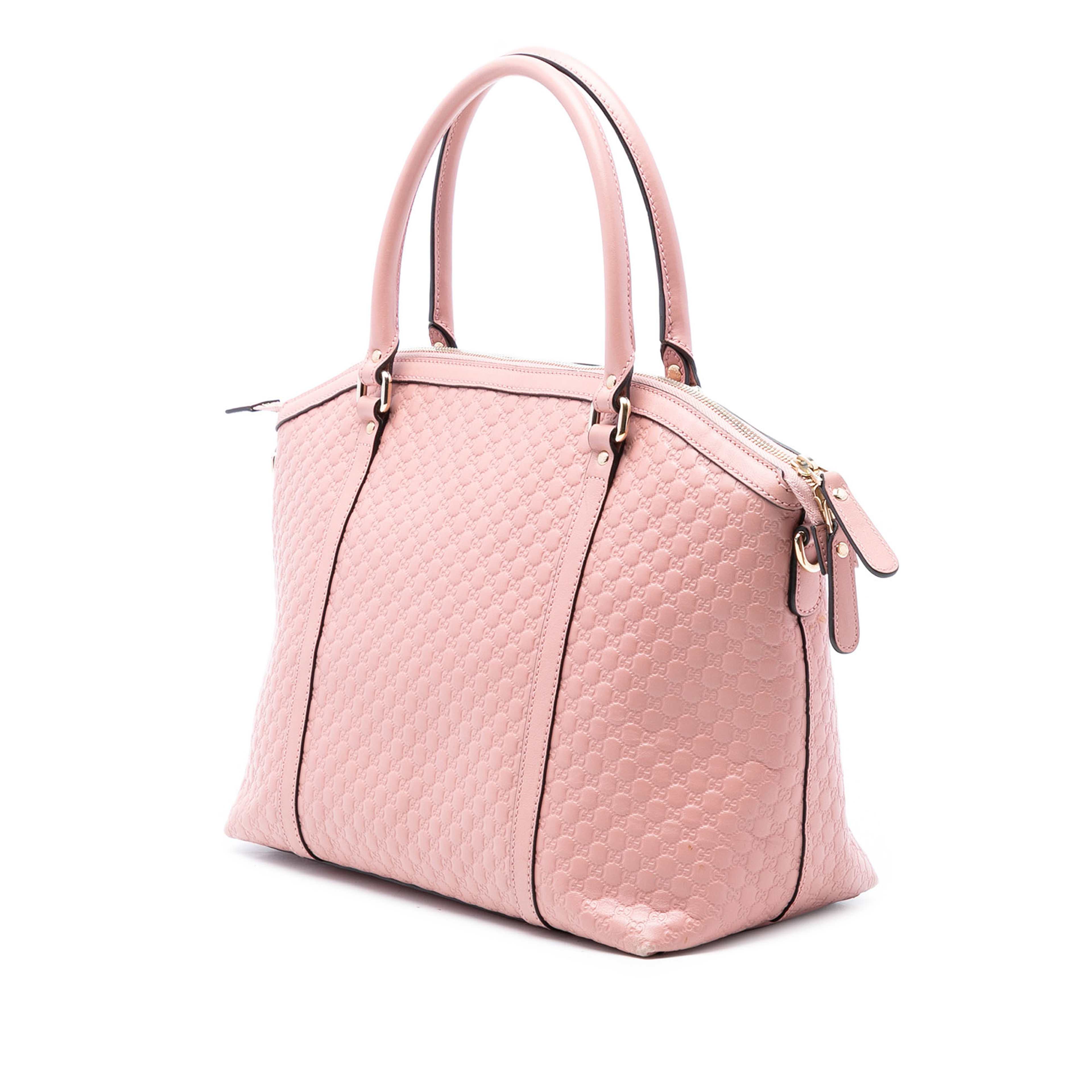 Gucci Large Microguccissima Dome Satchel, från Luxclusif, i färgen pink. Klicka för att öppna bilden i stort format