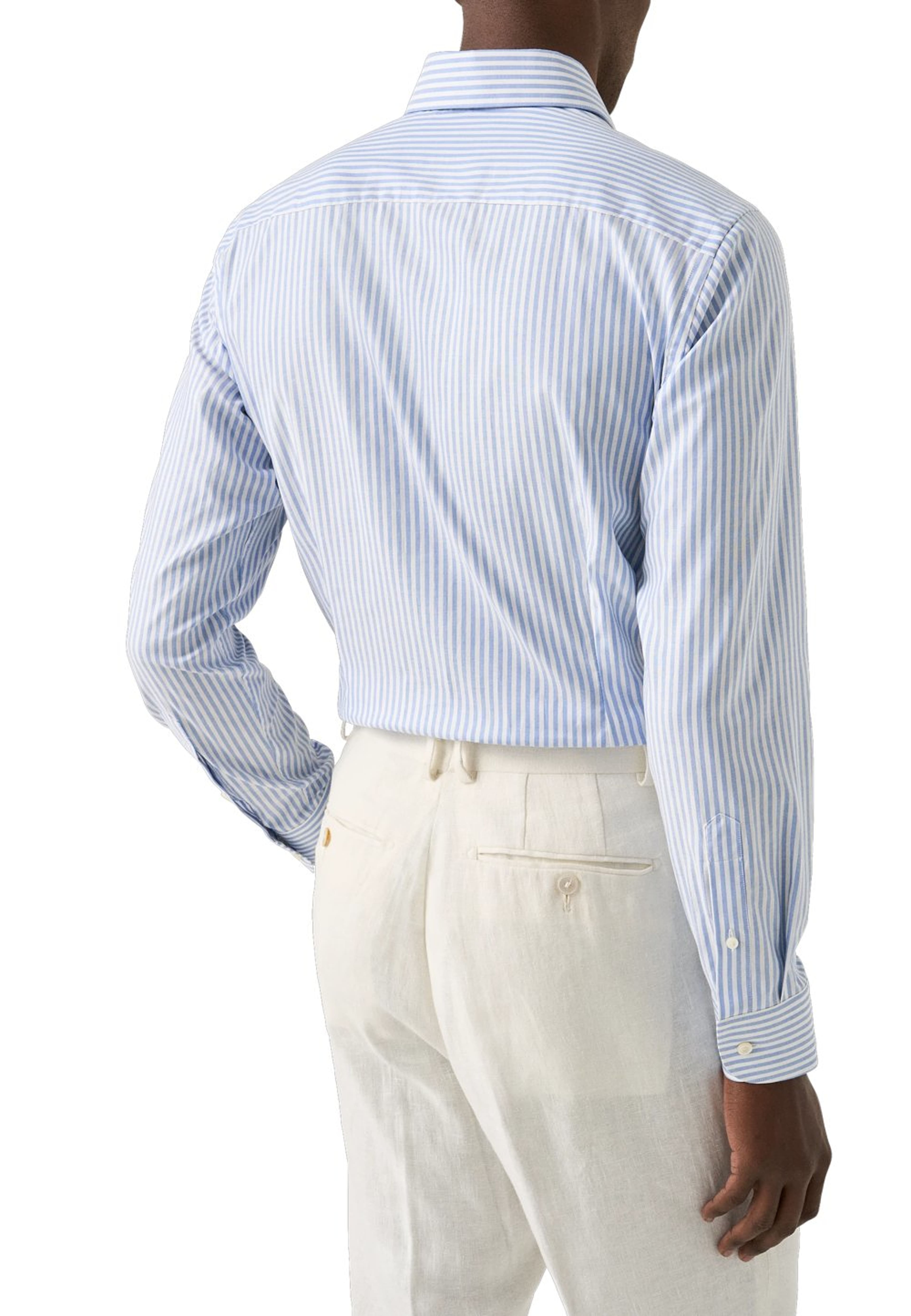 Randig Signature Oxford-skjorta Slim Fit, från Eton, i färgen light blue. Klicka för att öppna bilden i stort format