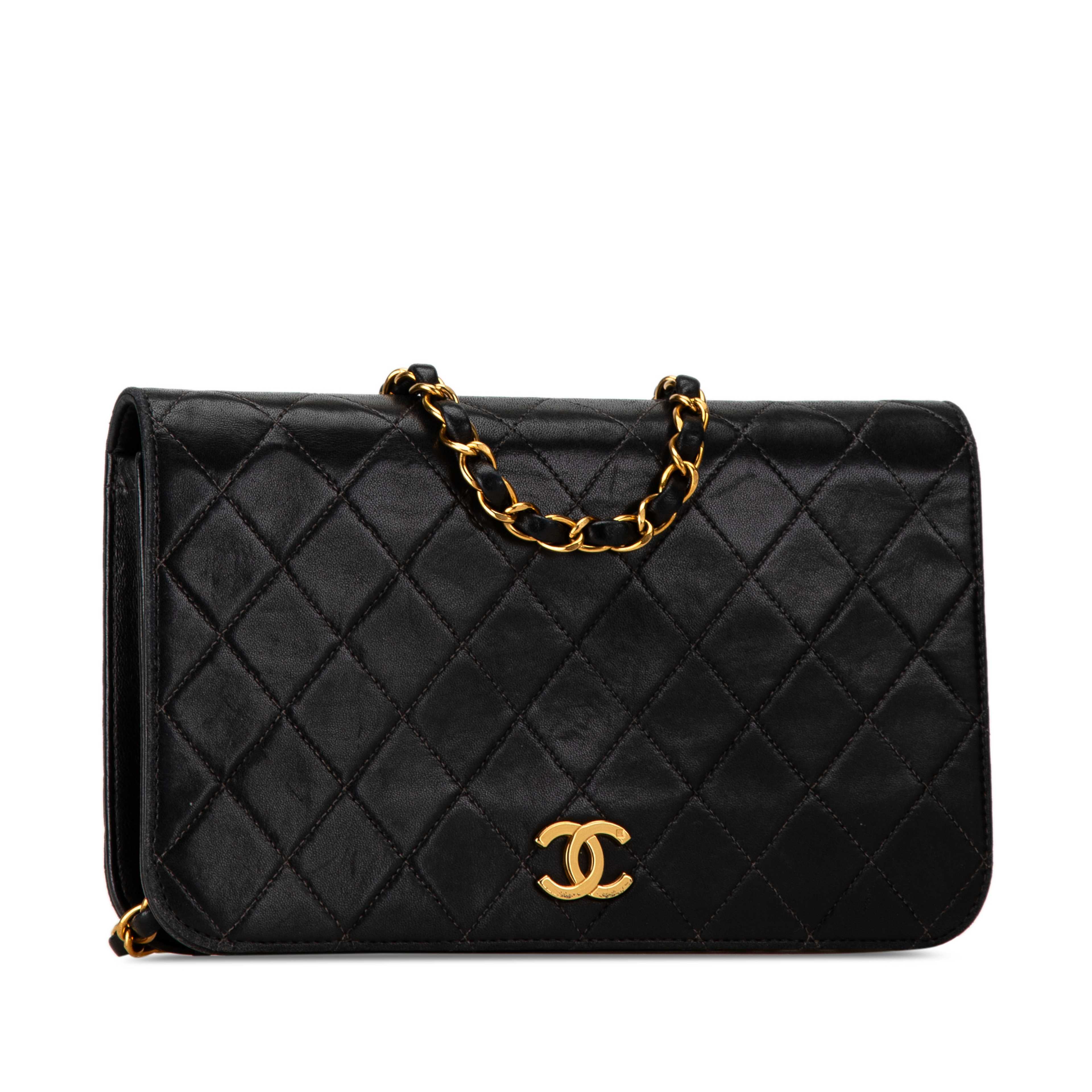 Chanel Cc Quilted Lambskin Full Flap