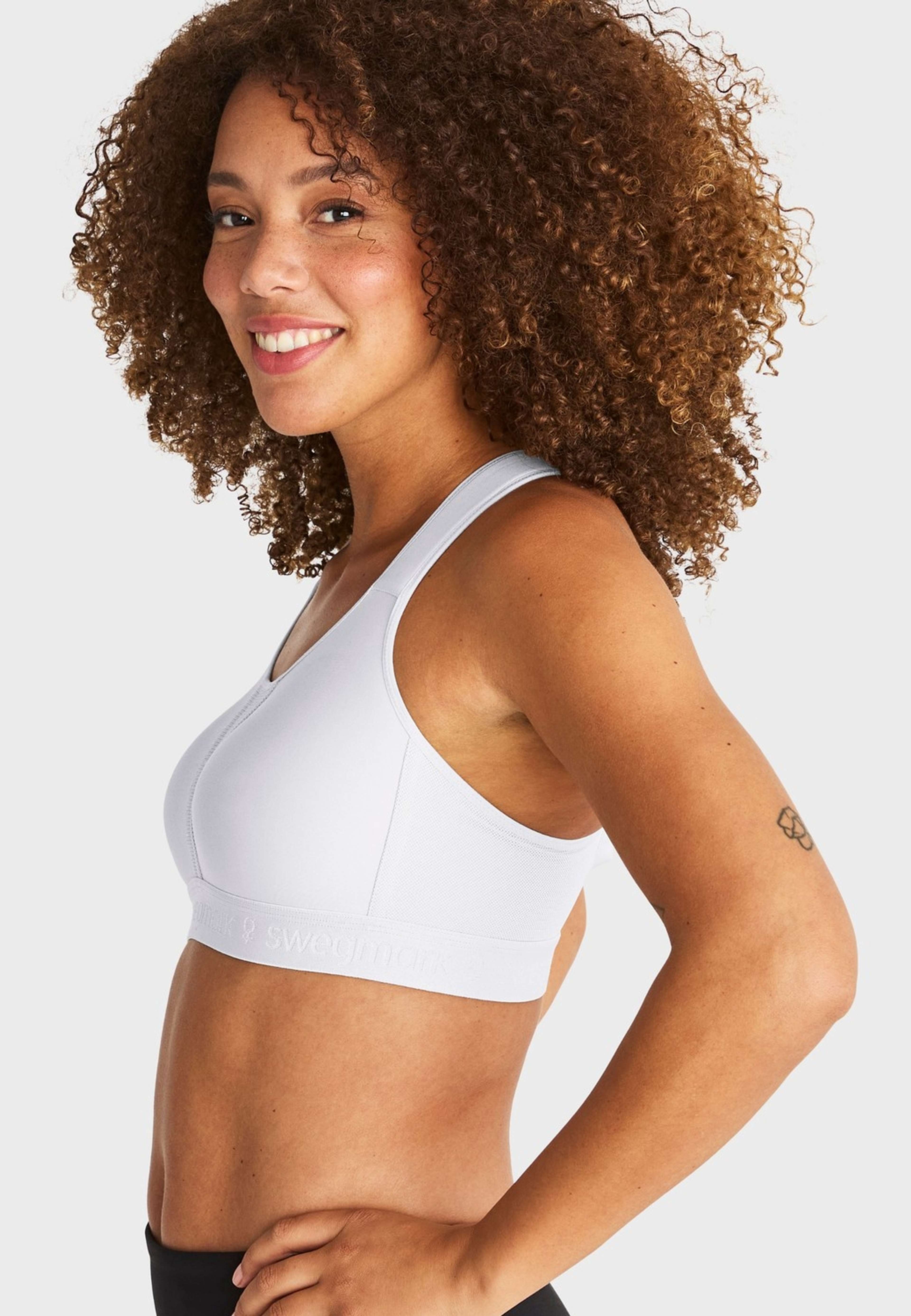 Kimberly Iconic Sport-bh, från Swegmark, i färgen white. Klicka för att öppna bilden i stort format