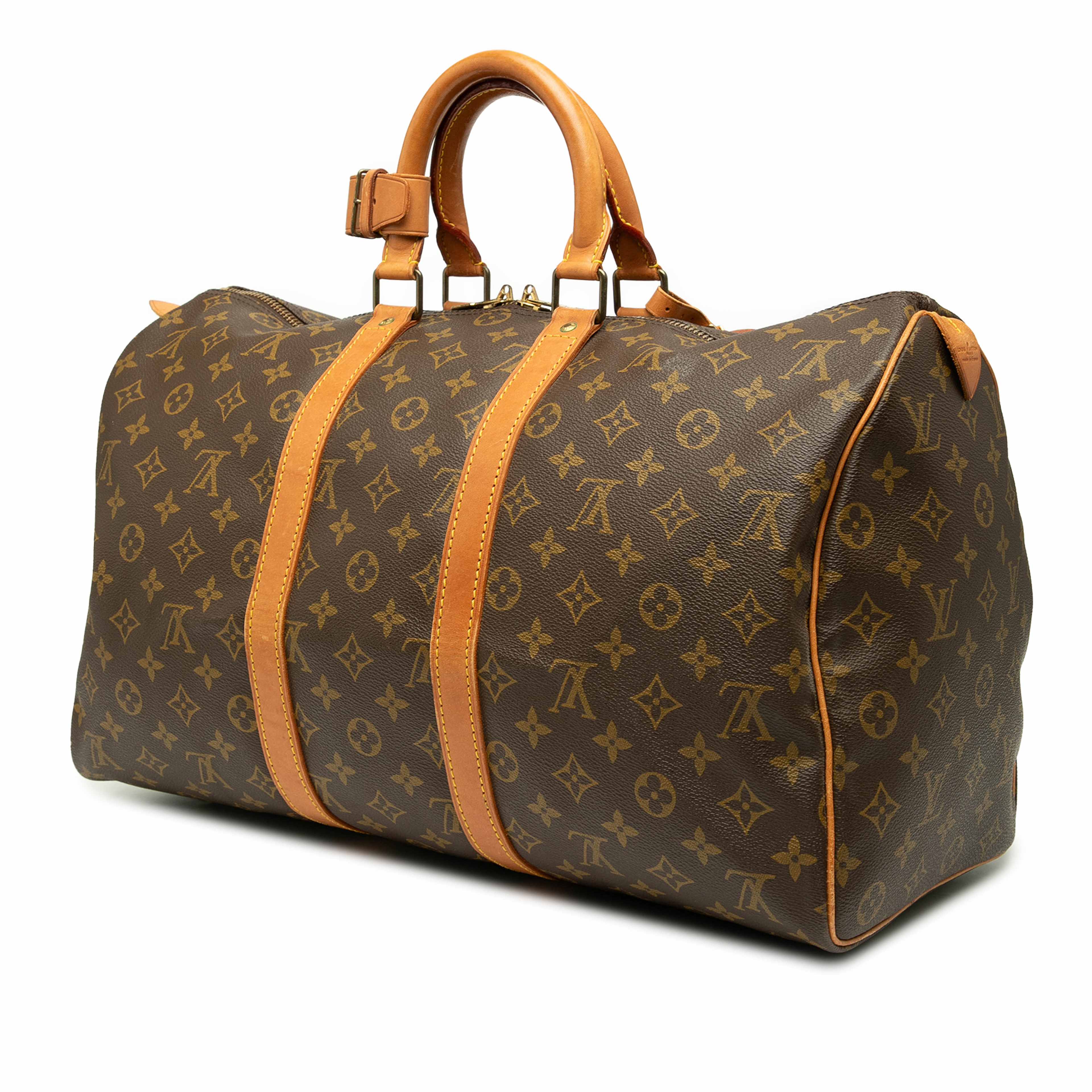 Louis Vuitton Monogram Keepall 45, från Luxclusif, i färgen brown. Klicka för att öppna bilden i stort format
