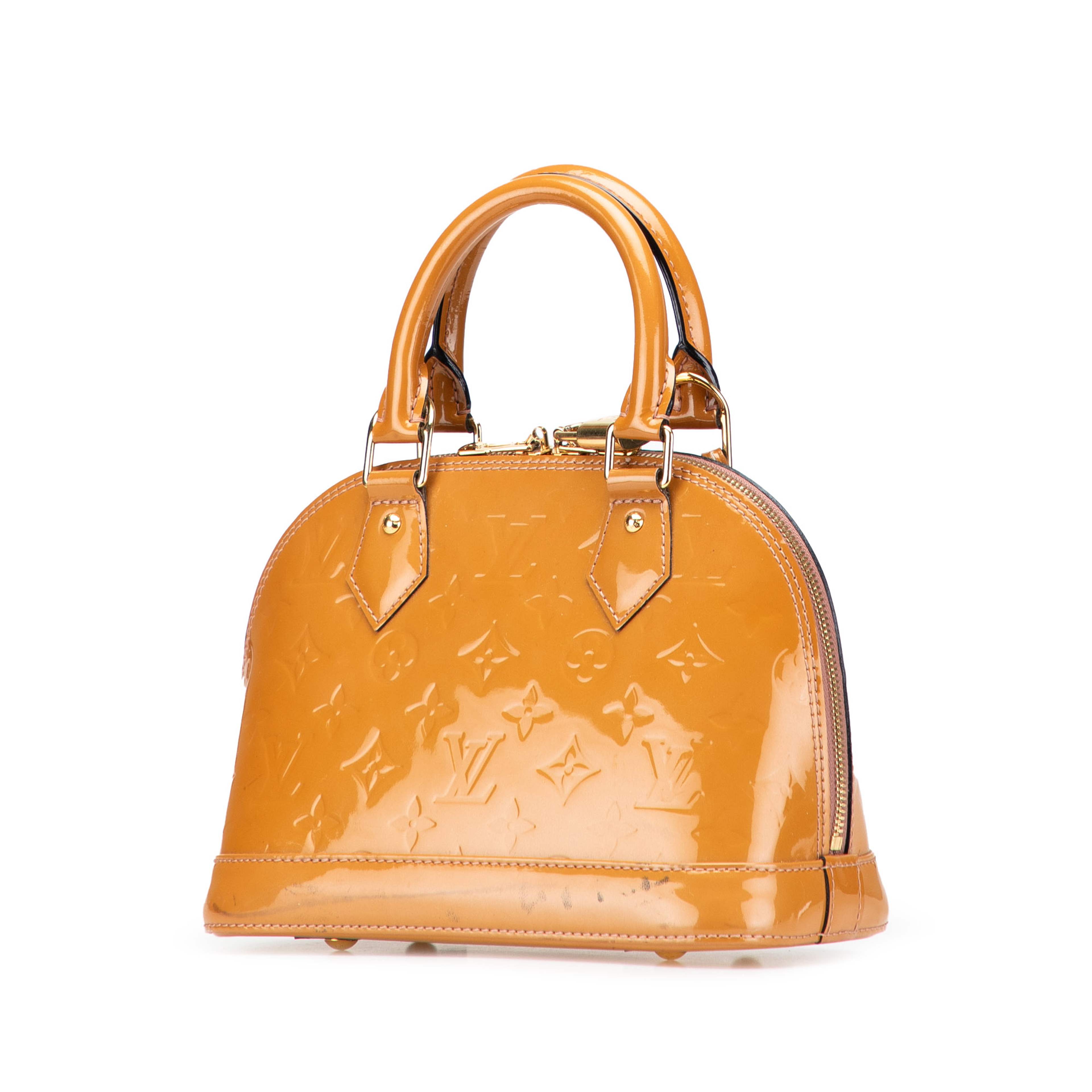 Louis Vuitton Monogram Vernis Alma Bb, från Luxclusif, i färgen brun. Klicka för att öppna bilden i stort format