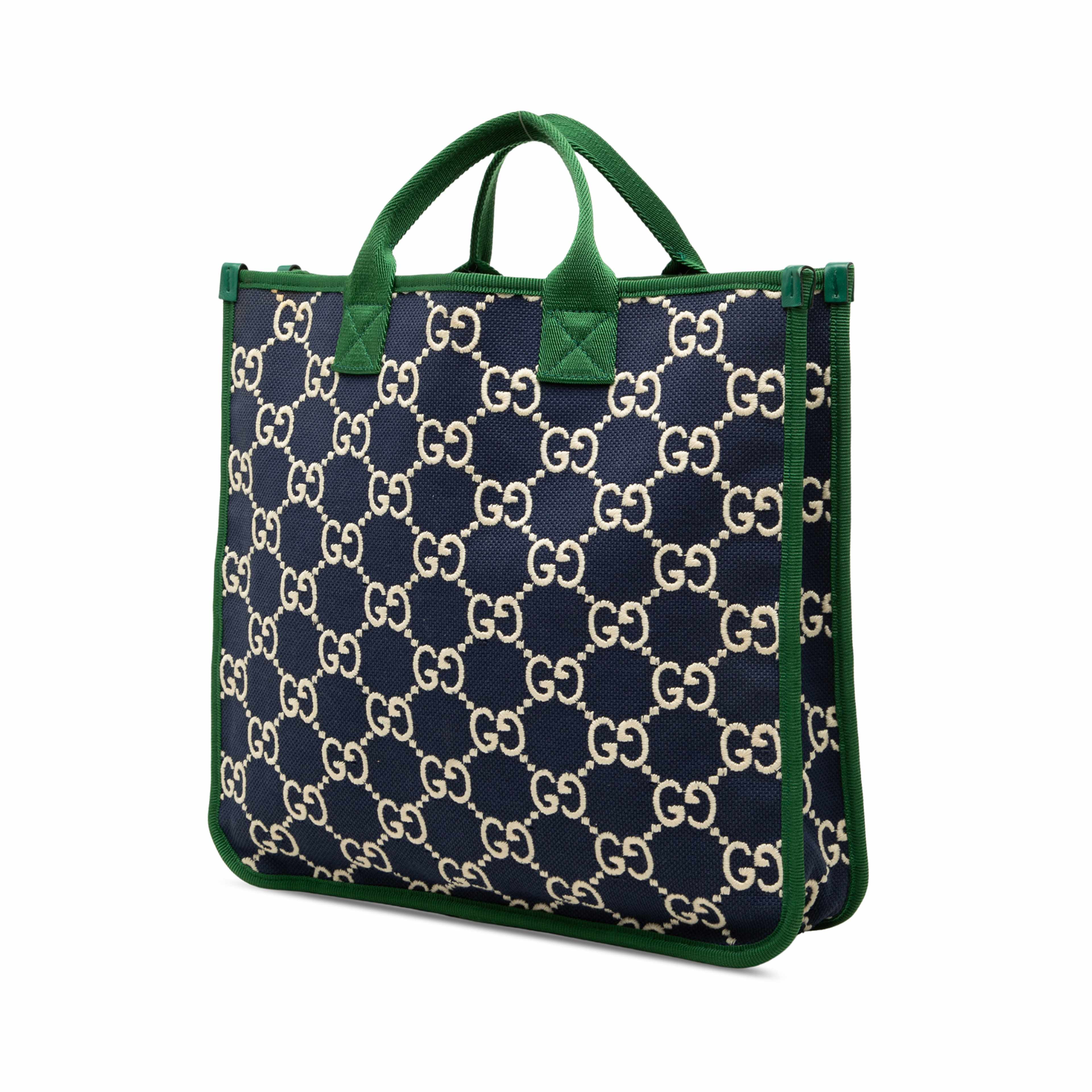 Gucci Childrens Gg Nylon Web Tote, från Luxclusif, i färgen blå. Klicka för att öppna bilden i stort format