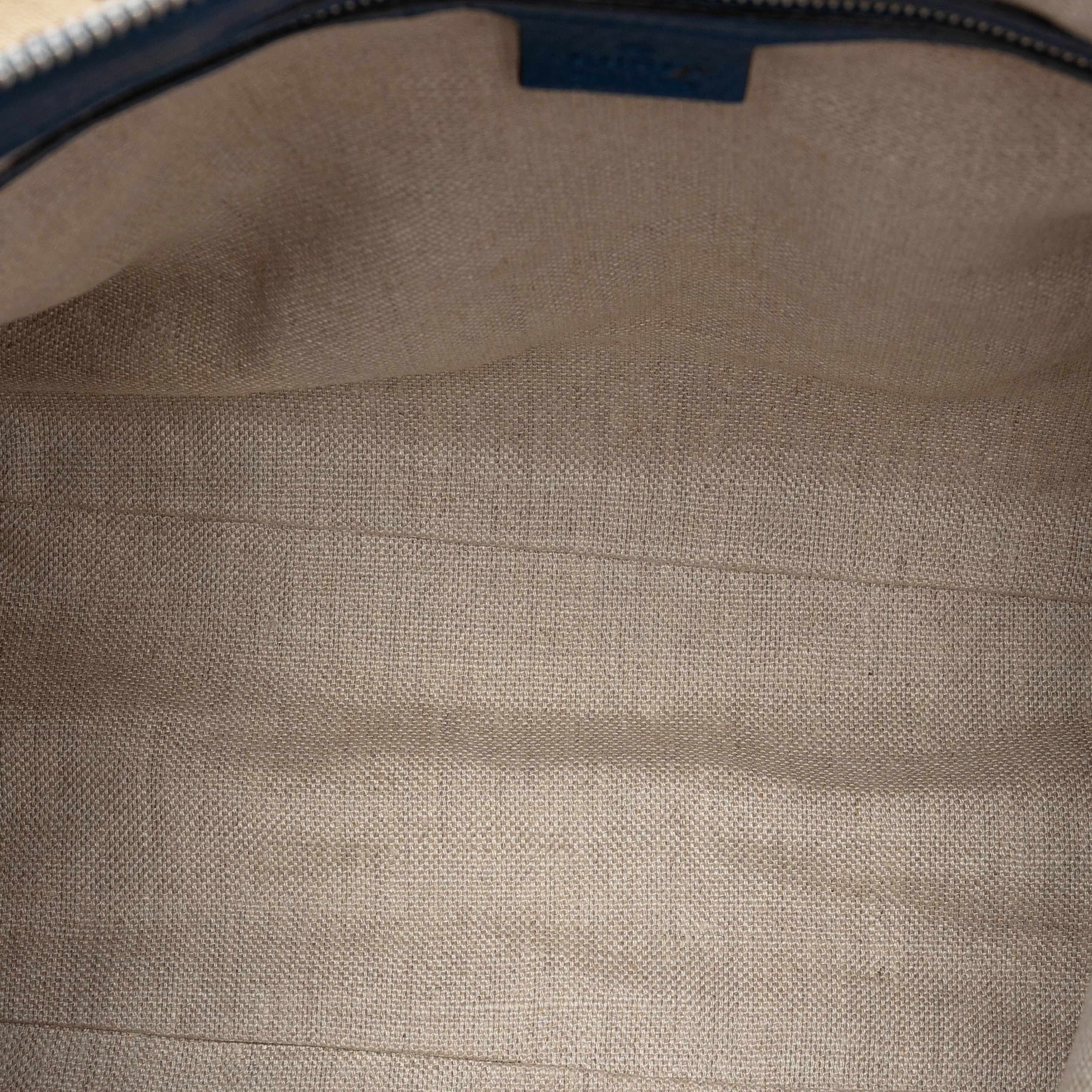 Gucci Large Gg Canvas Icon Bit Satchel, från Luxclusif, i färgen beige. Klicka för att öppna bilden i stort format