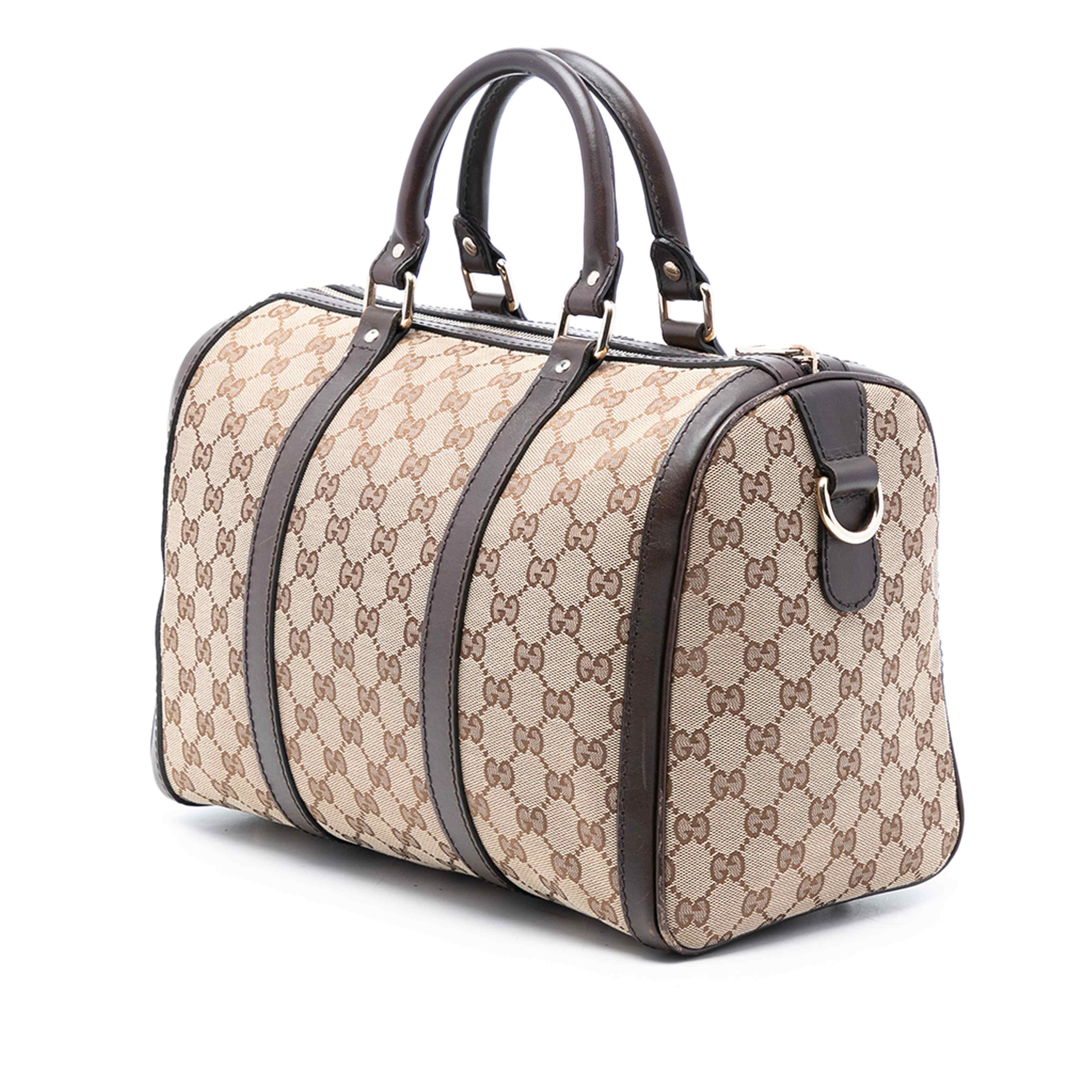 Gucci Medium Gg Canvas Joy Boston Bag, från Luxclusif, i färgen beige. Klicka för att öppna bilden i stort format