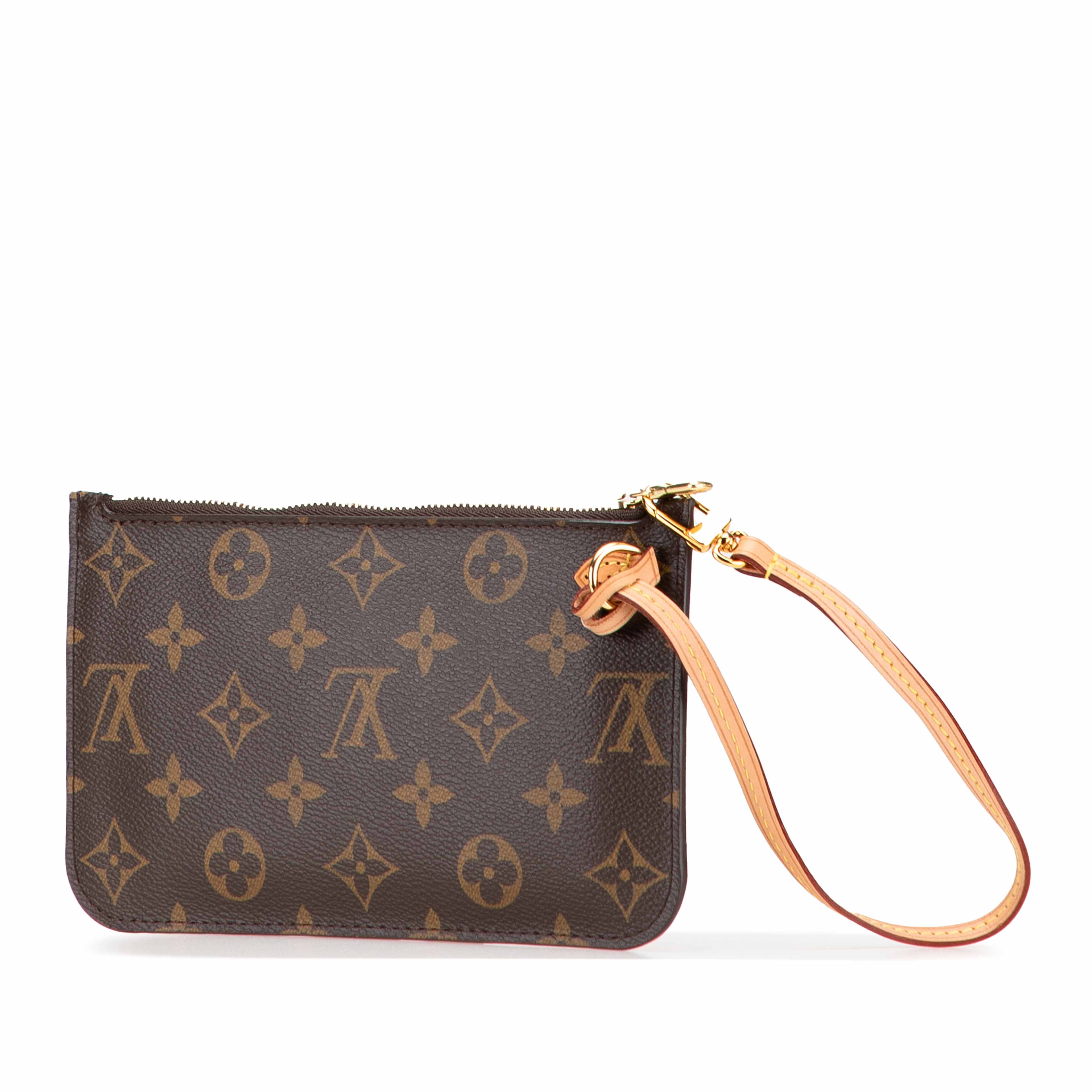 Louis Vuitton Monogram Neverfull Pouch, från Luxclusif, i färgen brown. Klicka för att öppna bilden i stort format