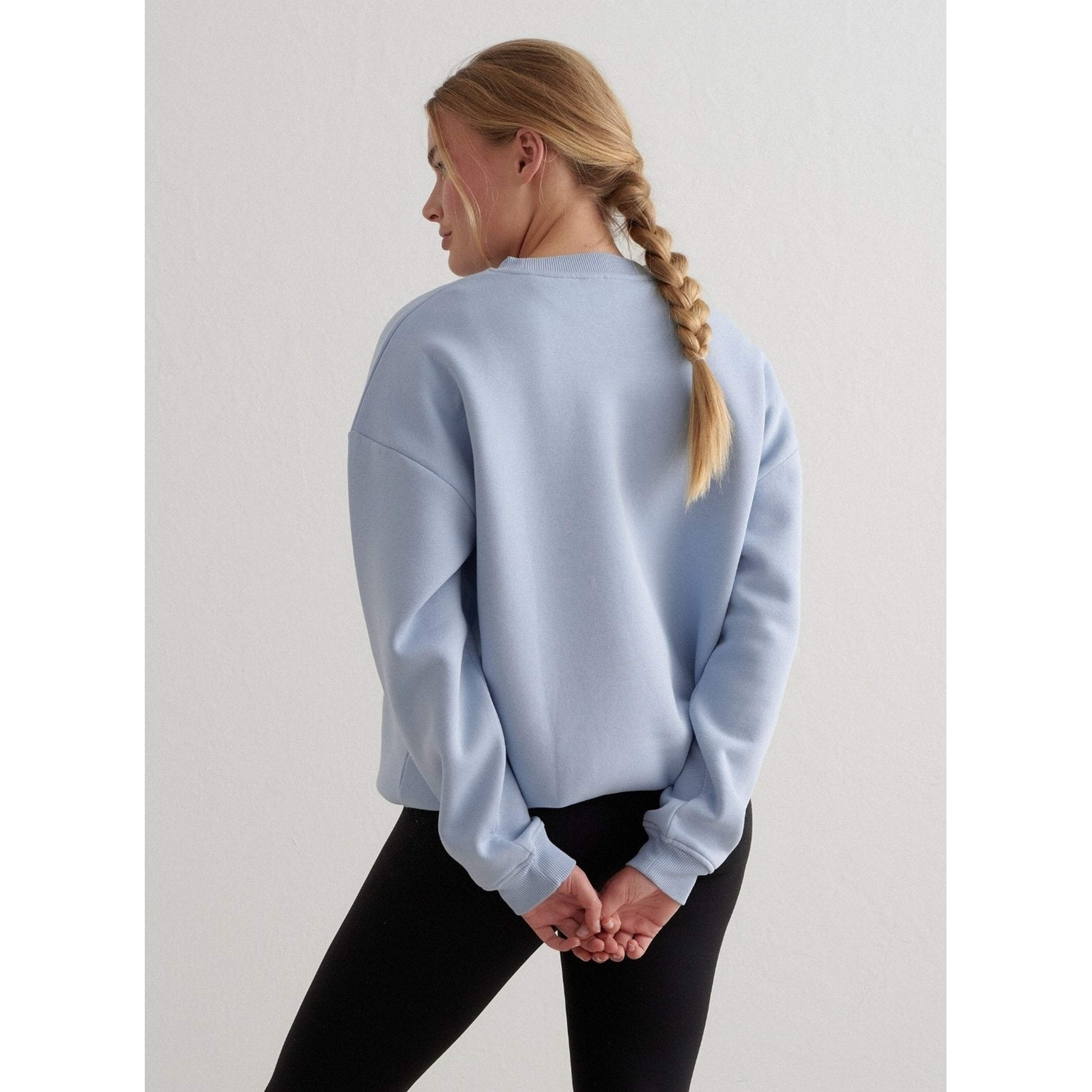 Cloudy Blue Serif Sweatshirt